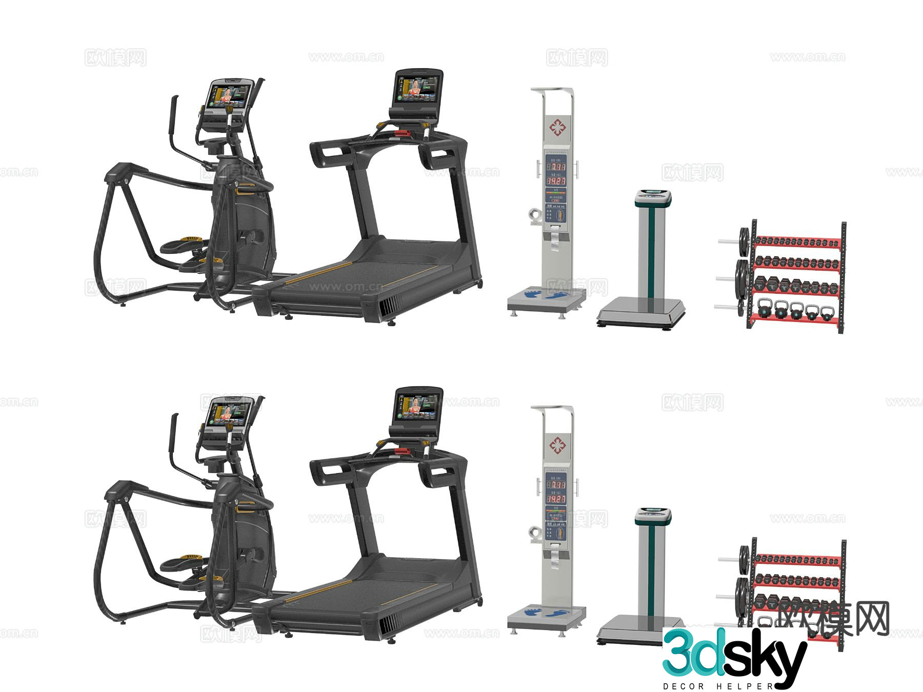 Fitness equipment sports equipment 3d model