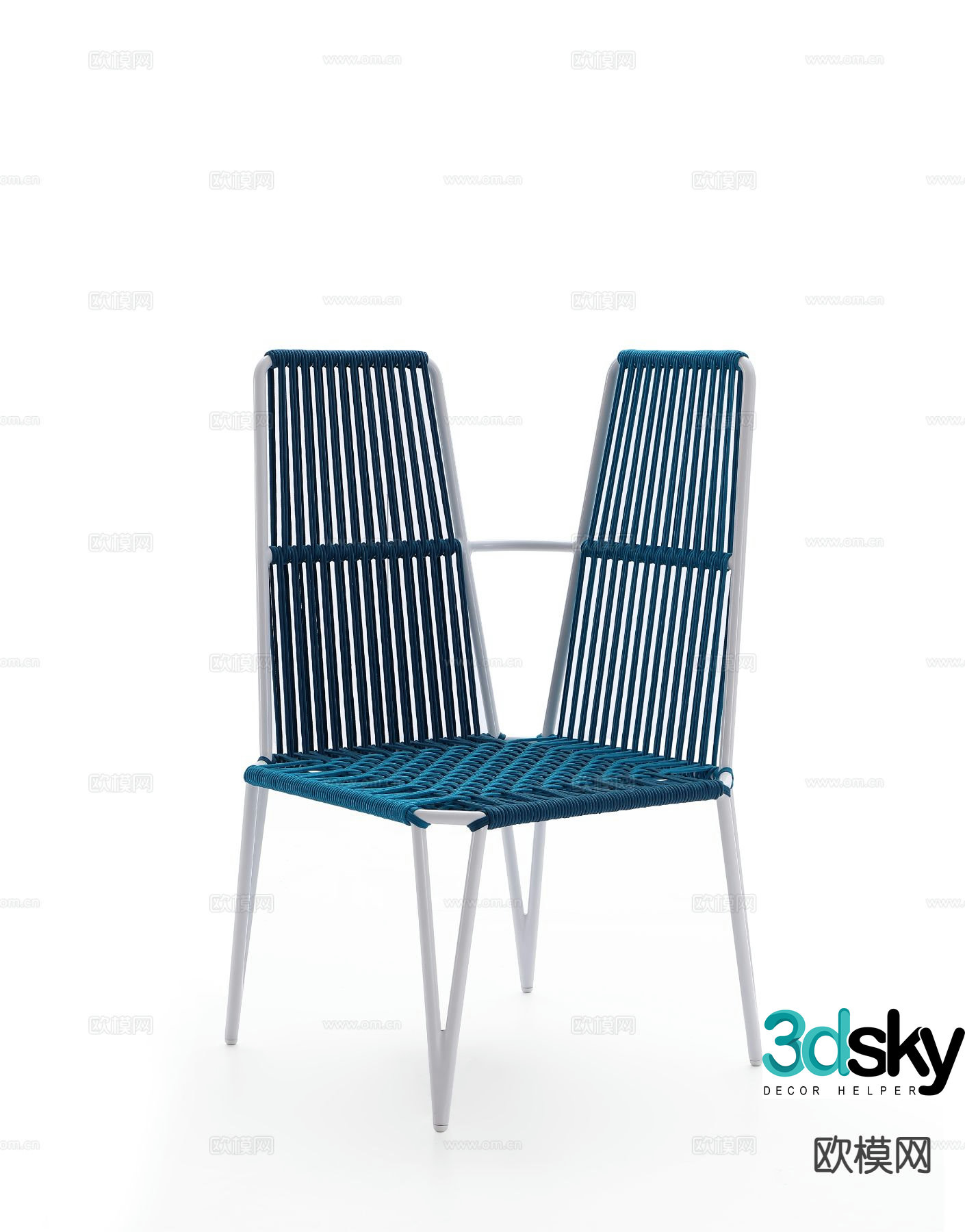 Modern garden chair single chair internet celebrity chair woven chair outdoor chair 3d model