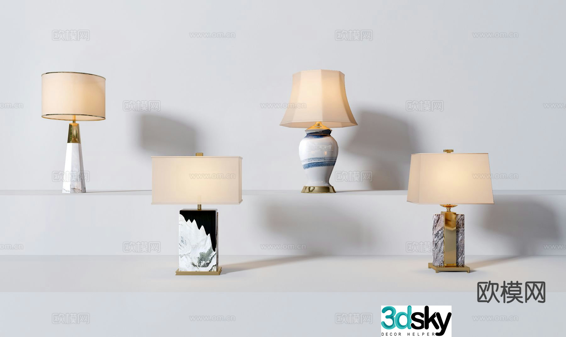 New Chinese desk lamp 3d model