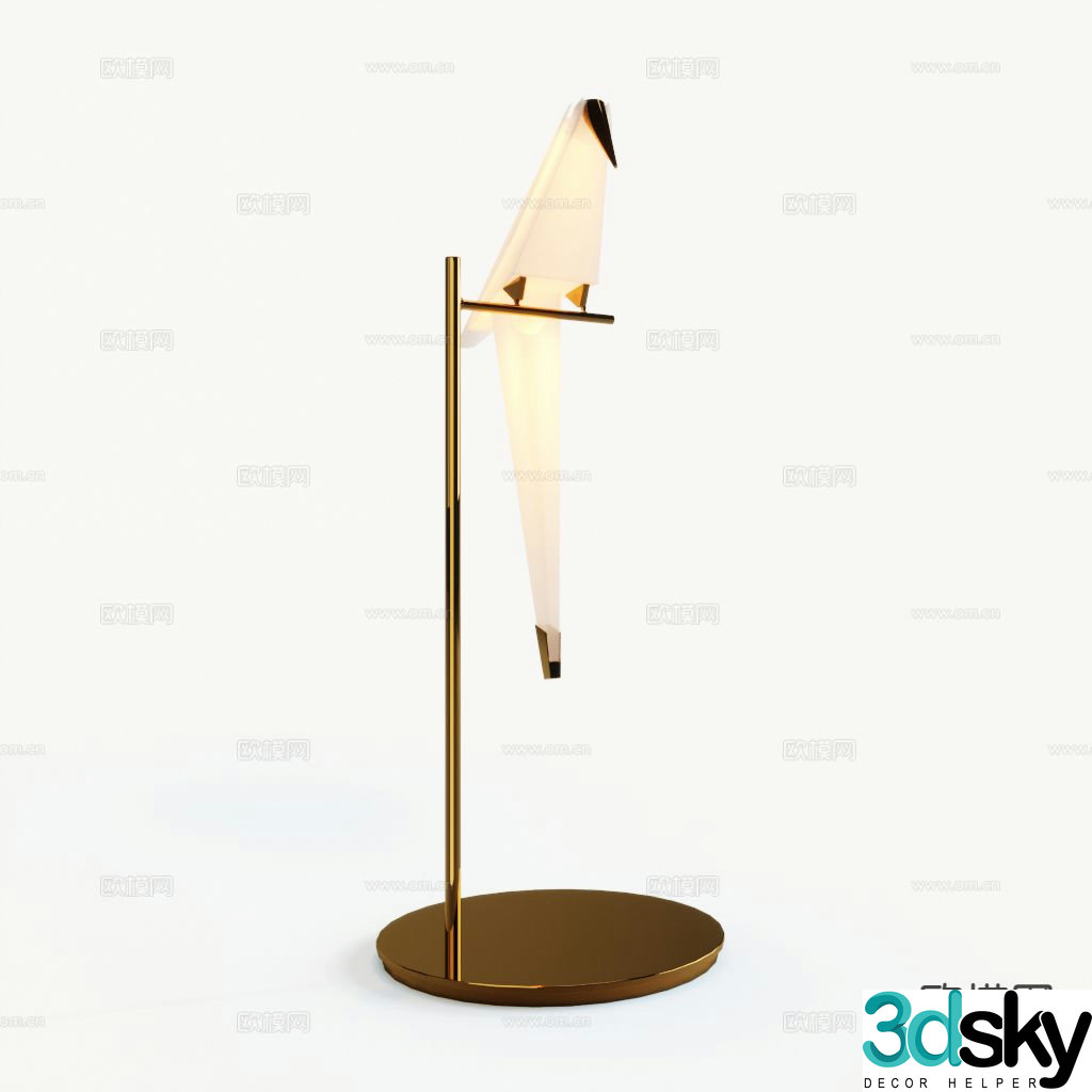 Light luxury table lamp 3D model
