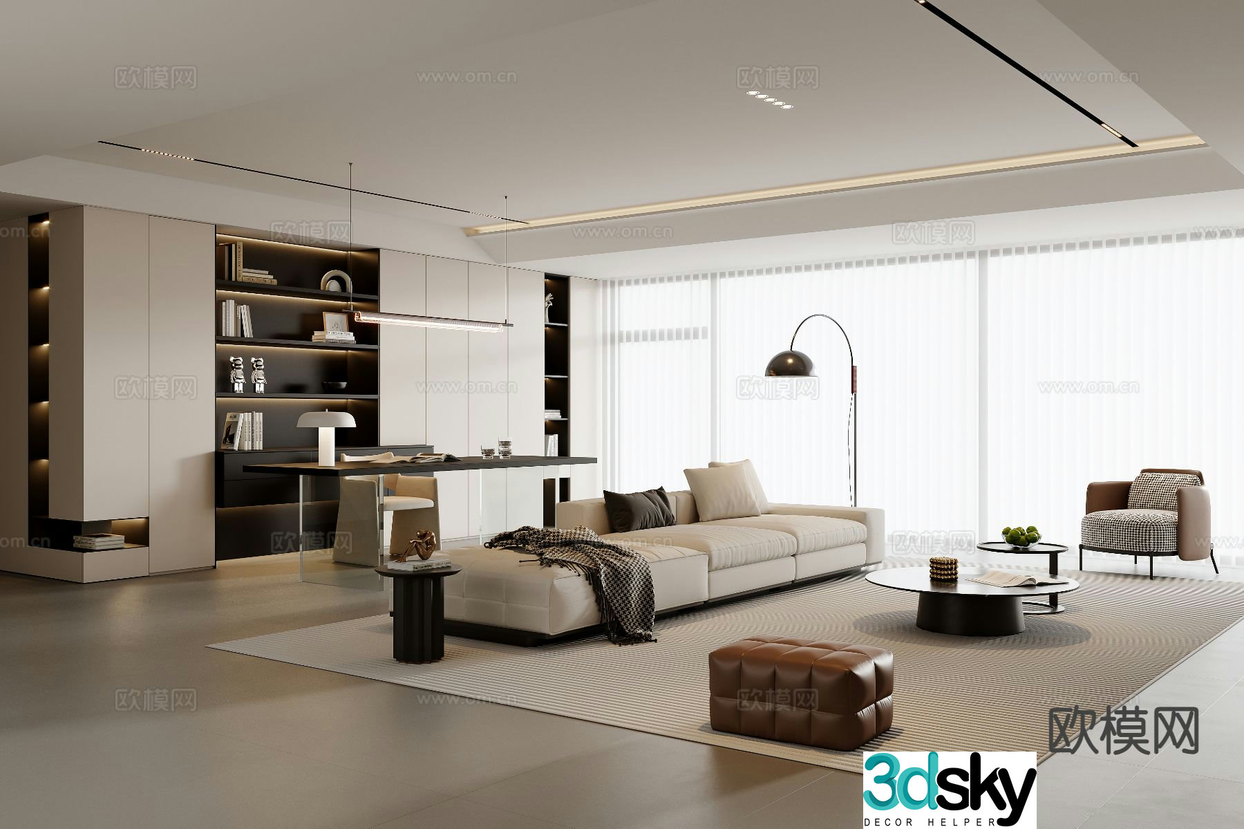 Modern living room 3d model