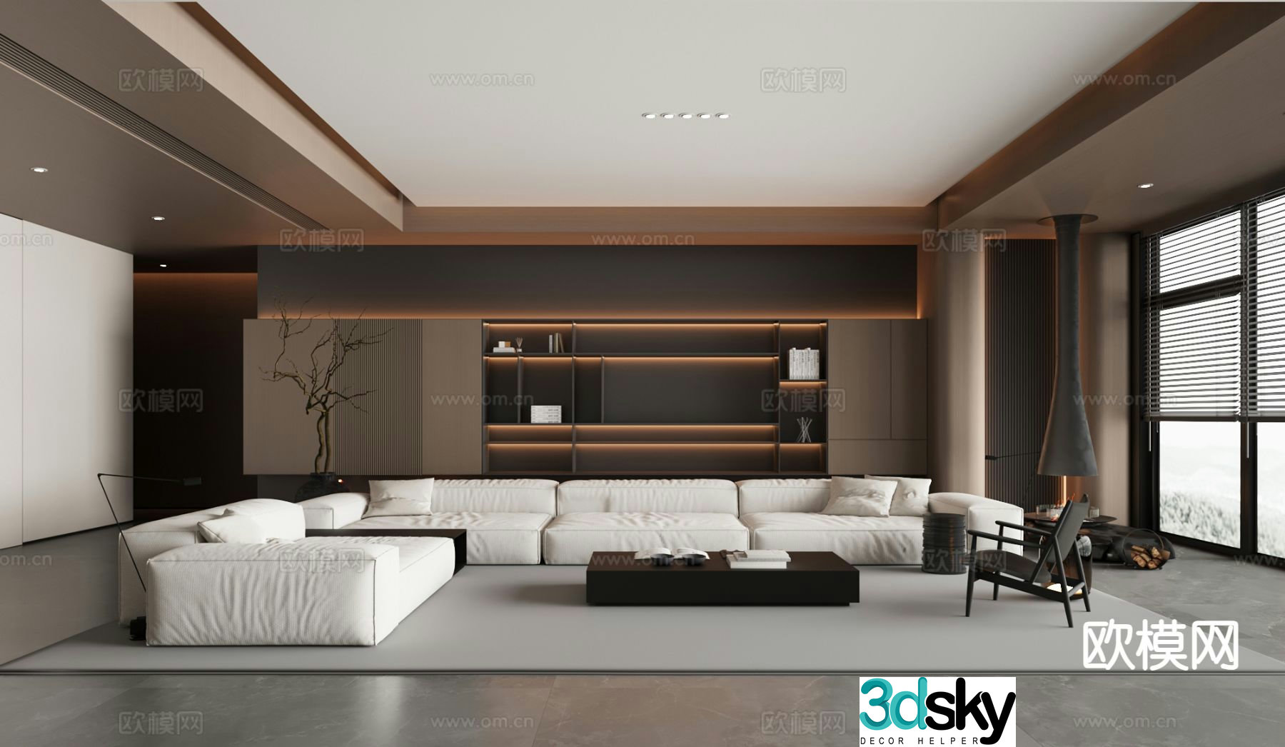 Modern living room 3d model