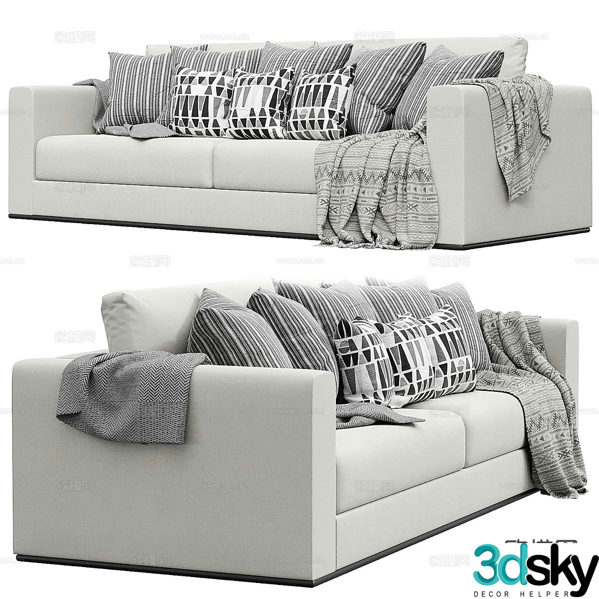 Double sofa 3d model