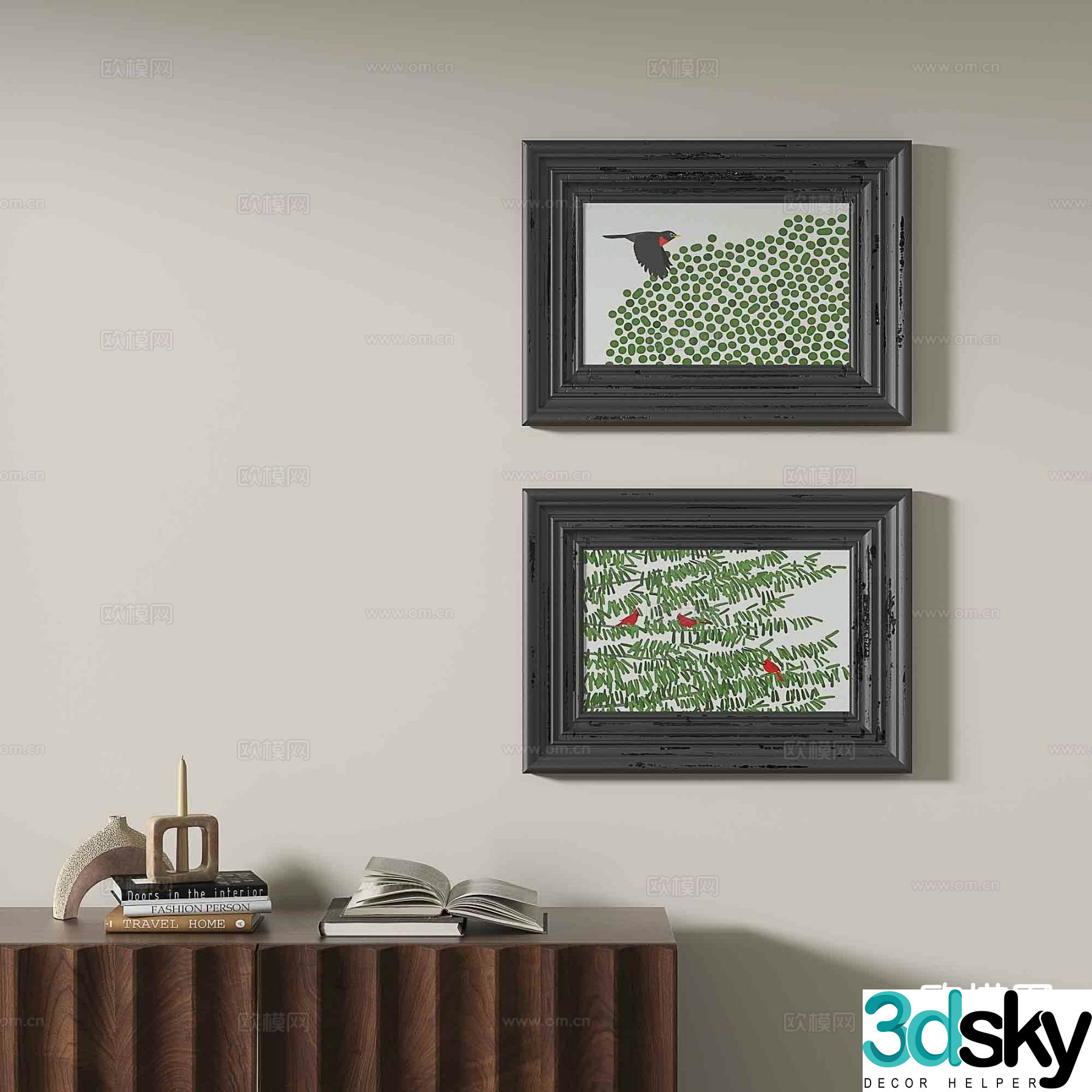 Oil painting art painting decorative painting 3d model