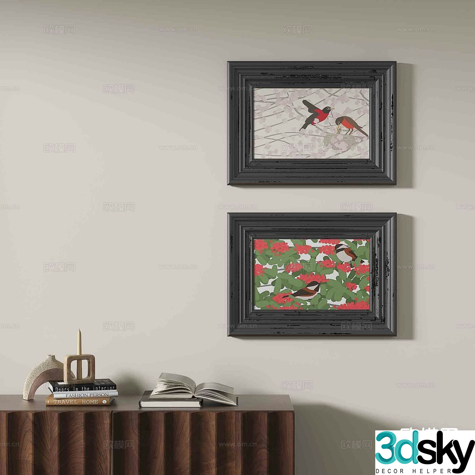 Oil painting art painting decorative painting 3d model