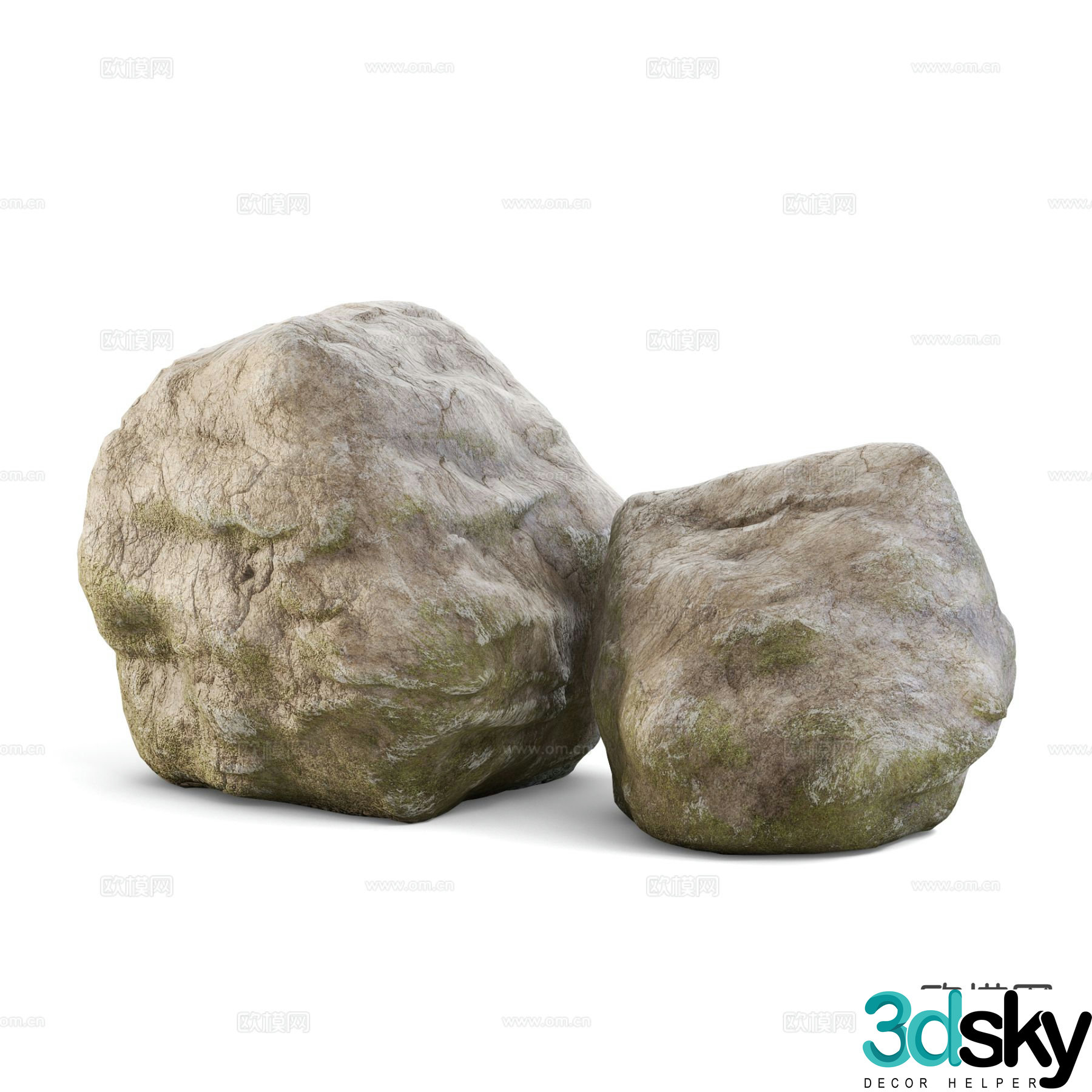 Stone Landscape Stone Courtyard Stone Round Stone Gravel 3d model