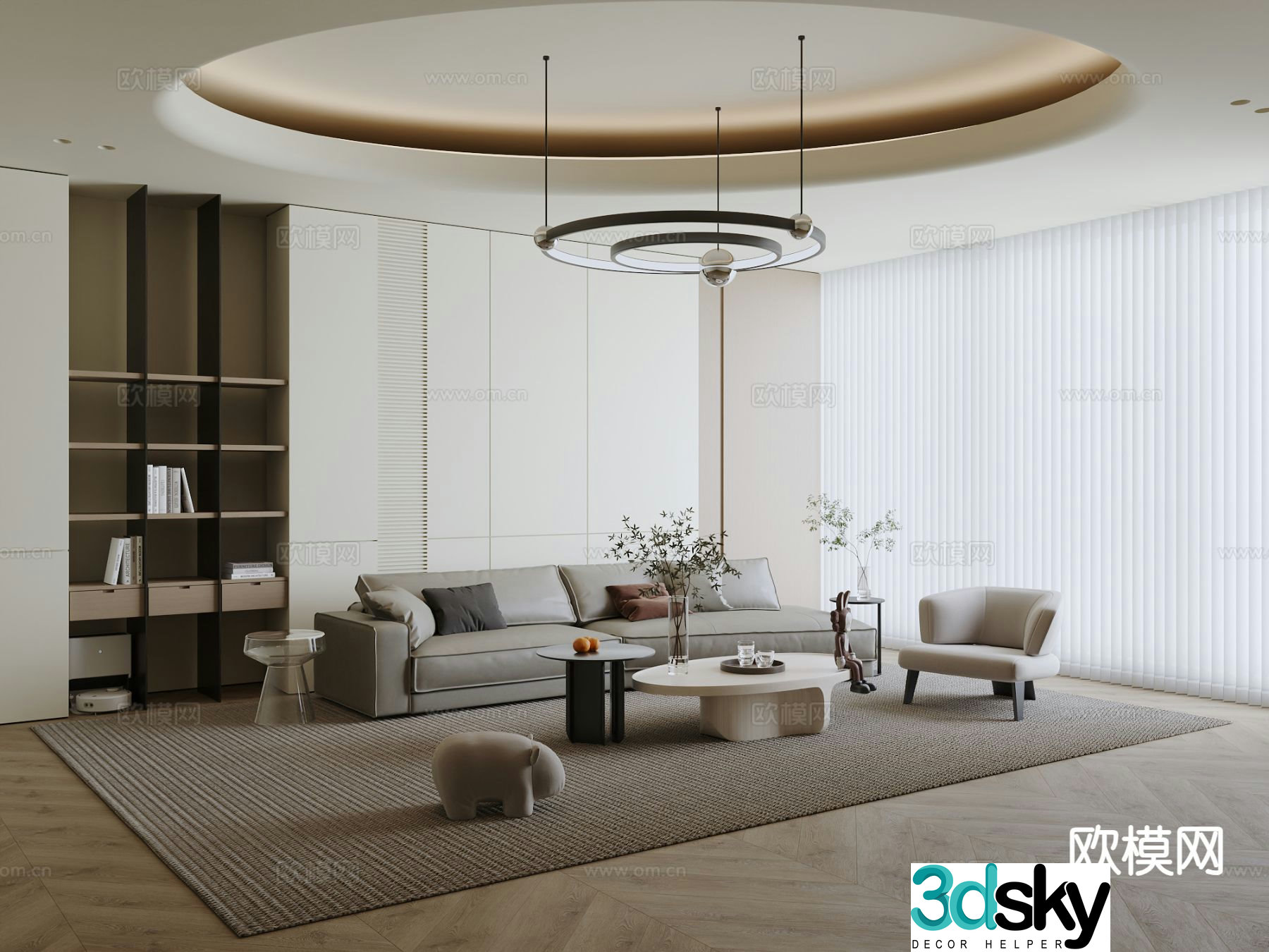 Modern sectional sofa 3d model