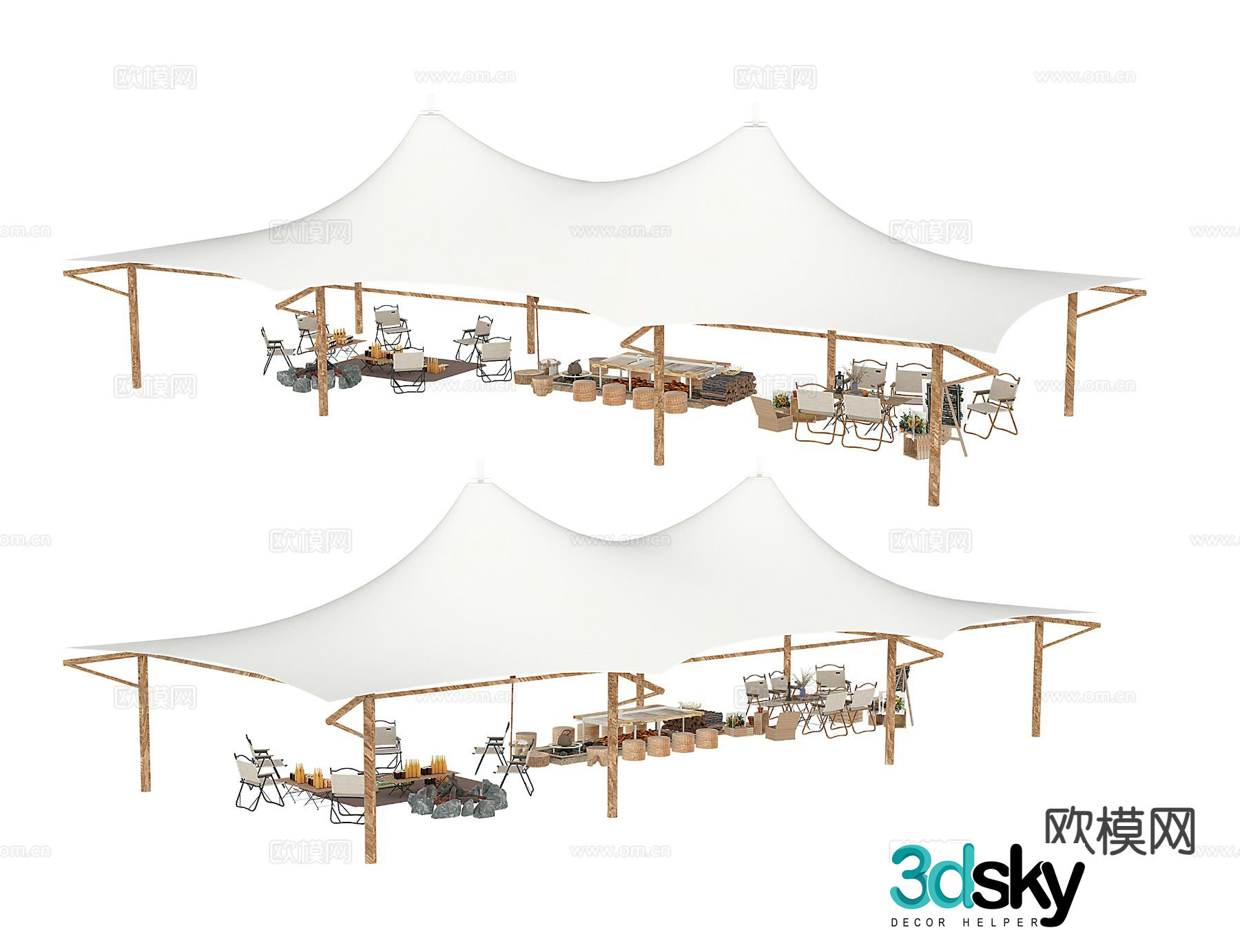 Outdoor tent 3d model