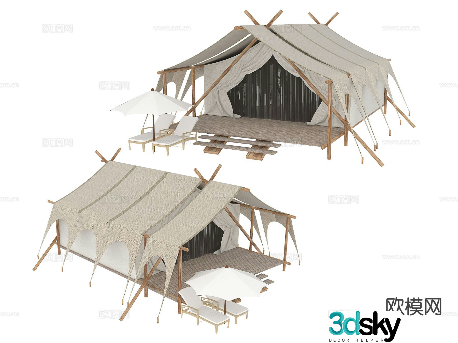 Outdoor tent 3d model