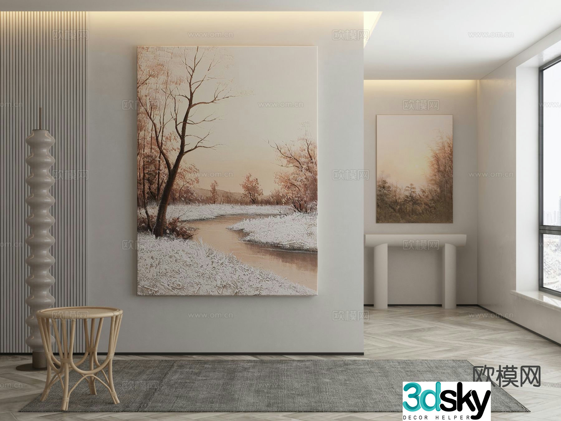 Decorative painting landscape painting hanging painting 3d model