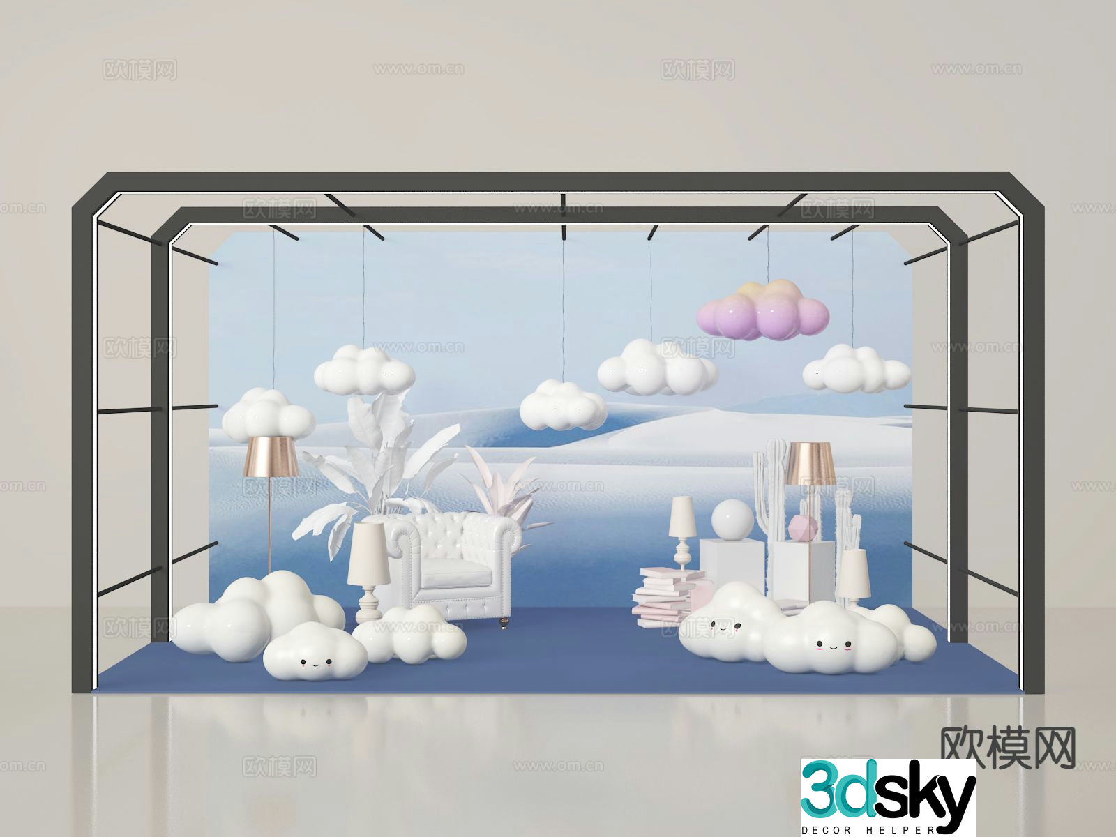 Window display commercial window 3d model
