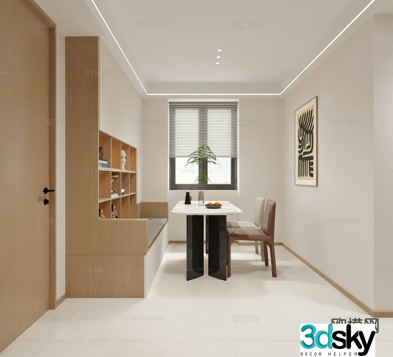 Modern restaurant 3d model