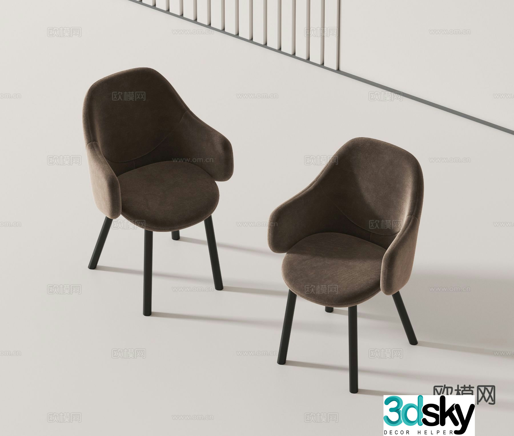 Modern sofa chair single chair 3d model