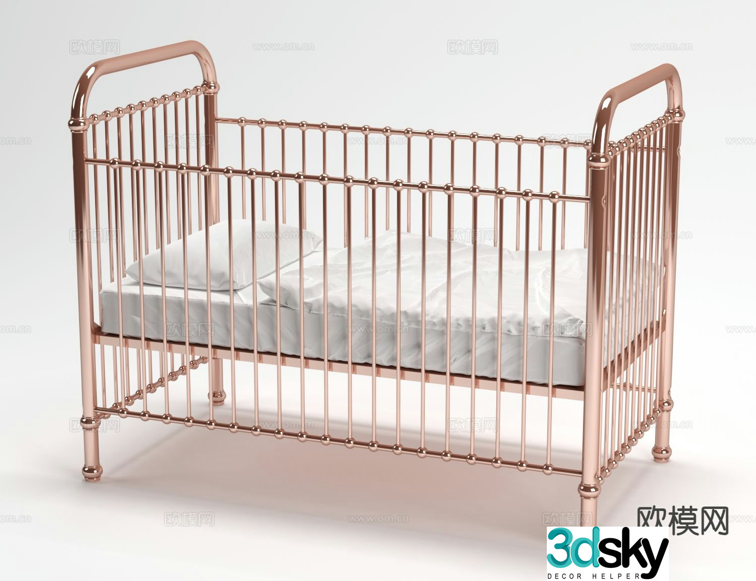 Modern crib 3d model