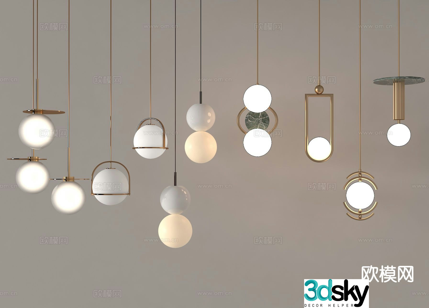 Bedside small chandelier 3d model