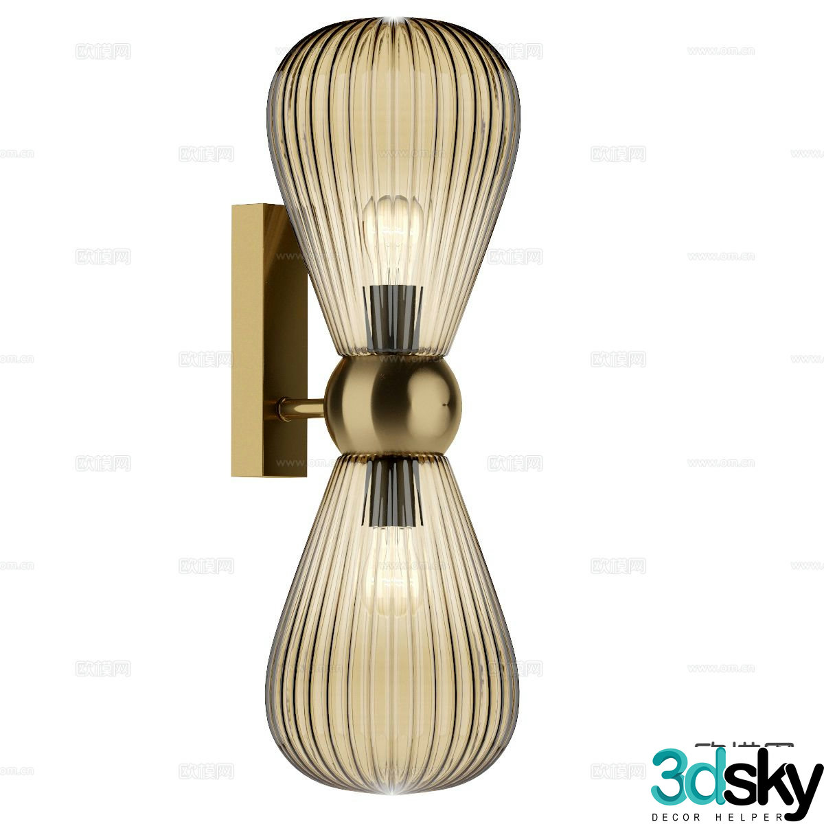 Modern wall light glass wall light 3d model