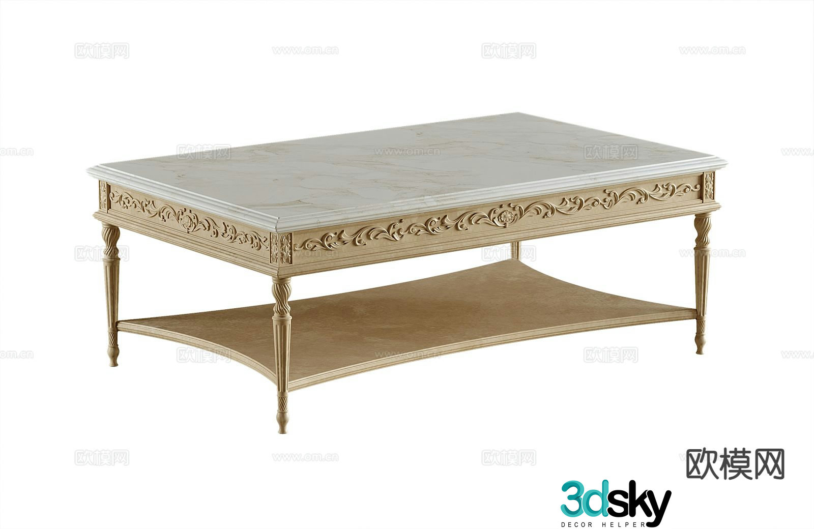 American coffee table 3d model