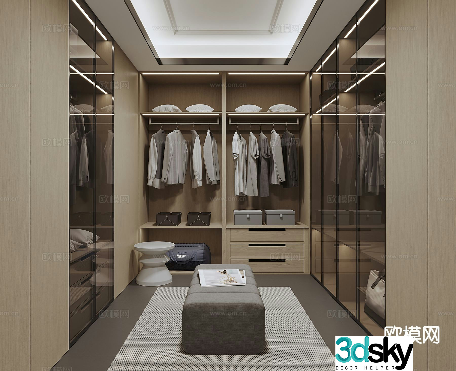 Modern cloakroom 3d model