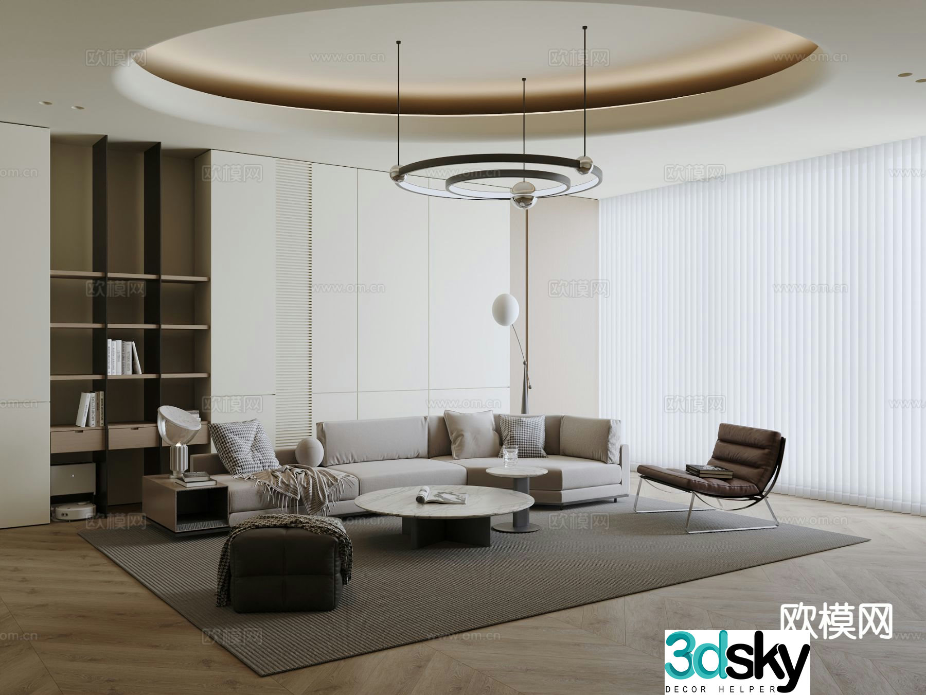 Modern modular sofa corner sofa 3d model