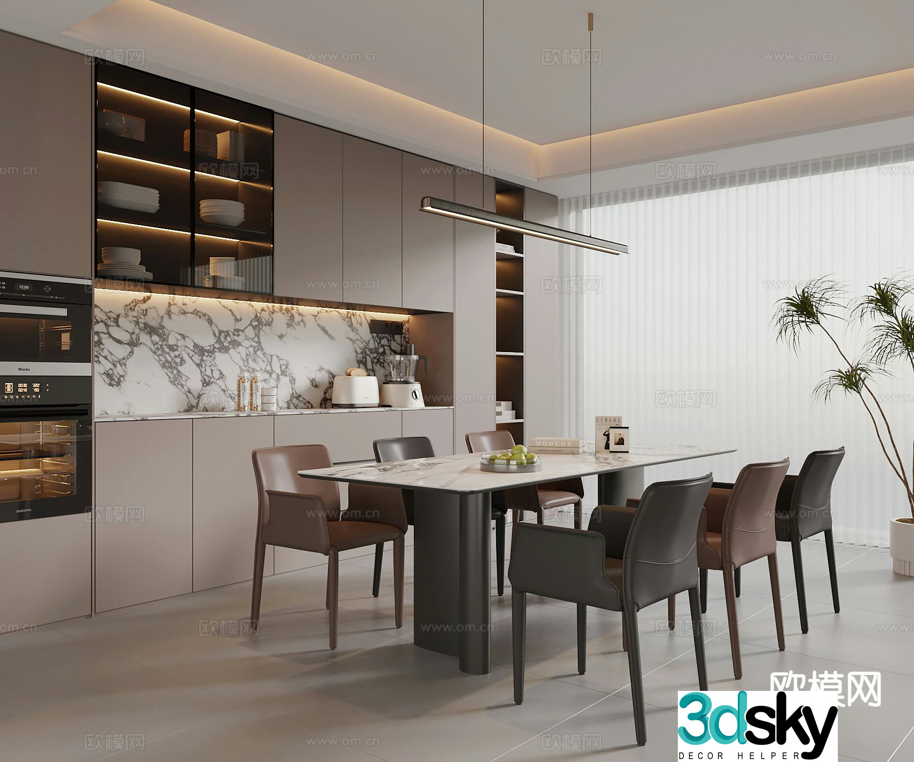 Italian restaurant 3d model
