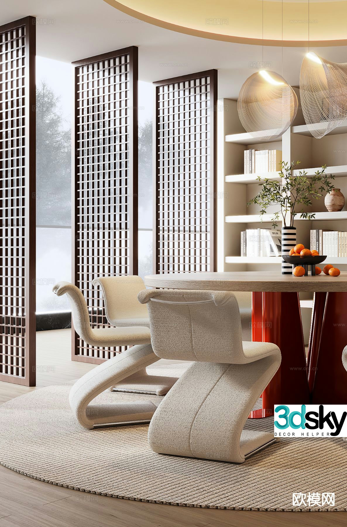 Modern restaurant 3d model