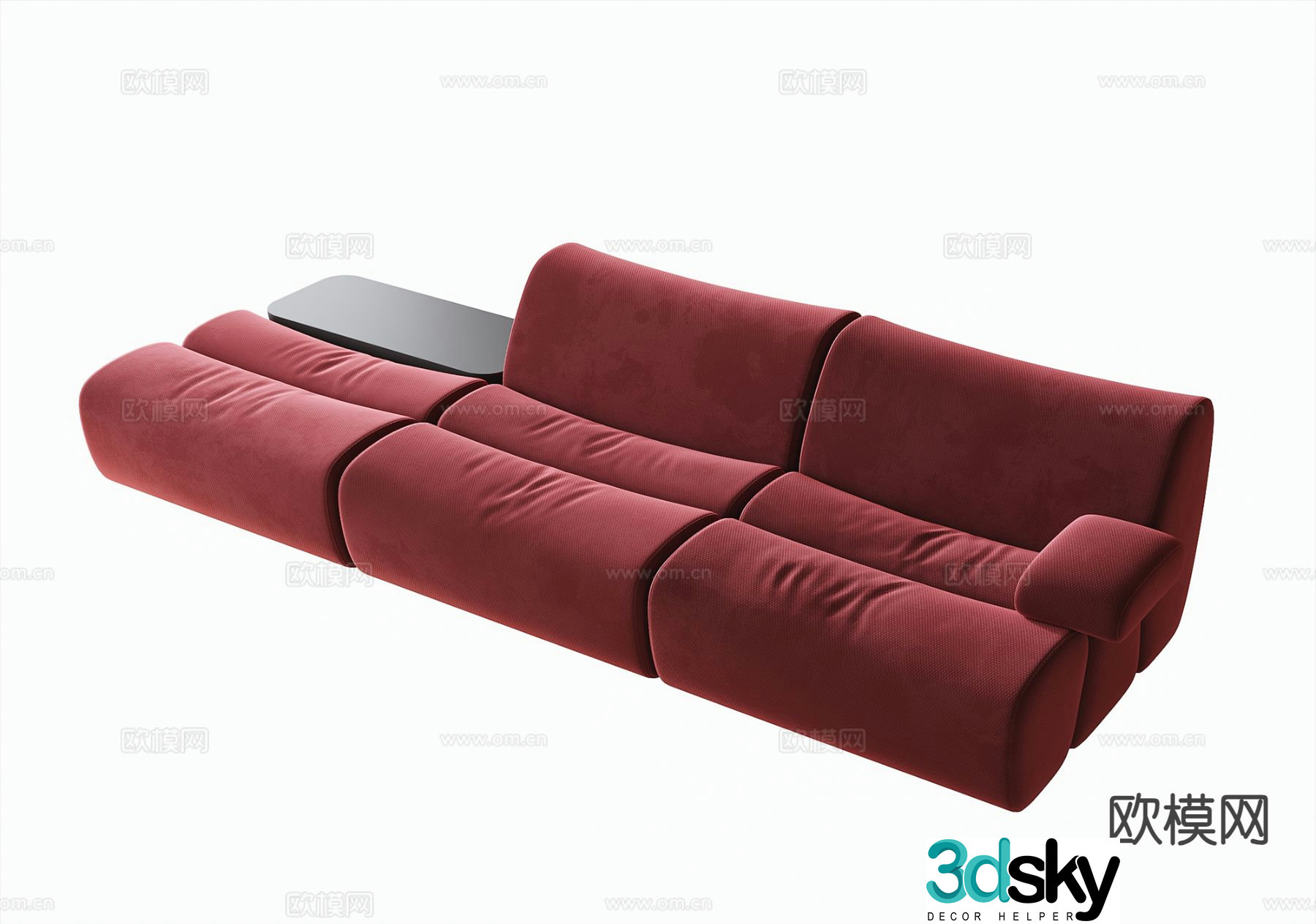Modern multi-seater sofa 3d model
