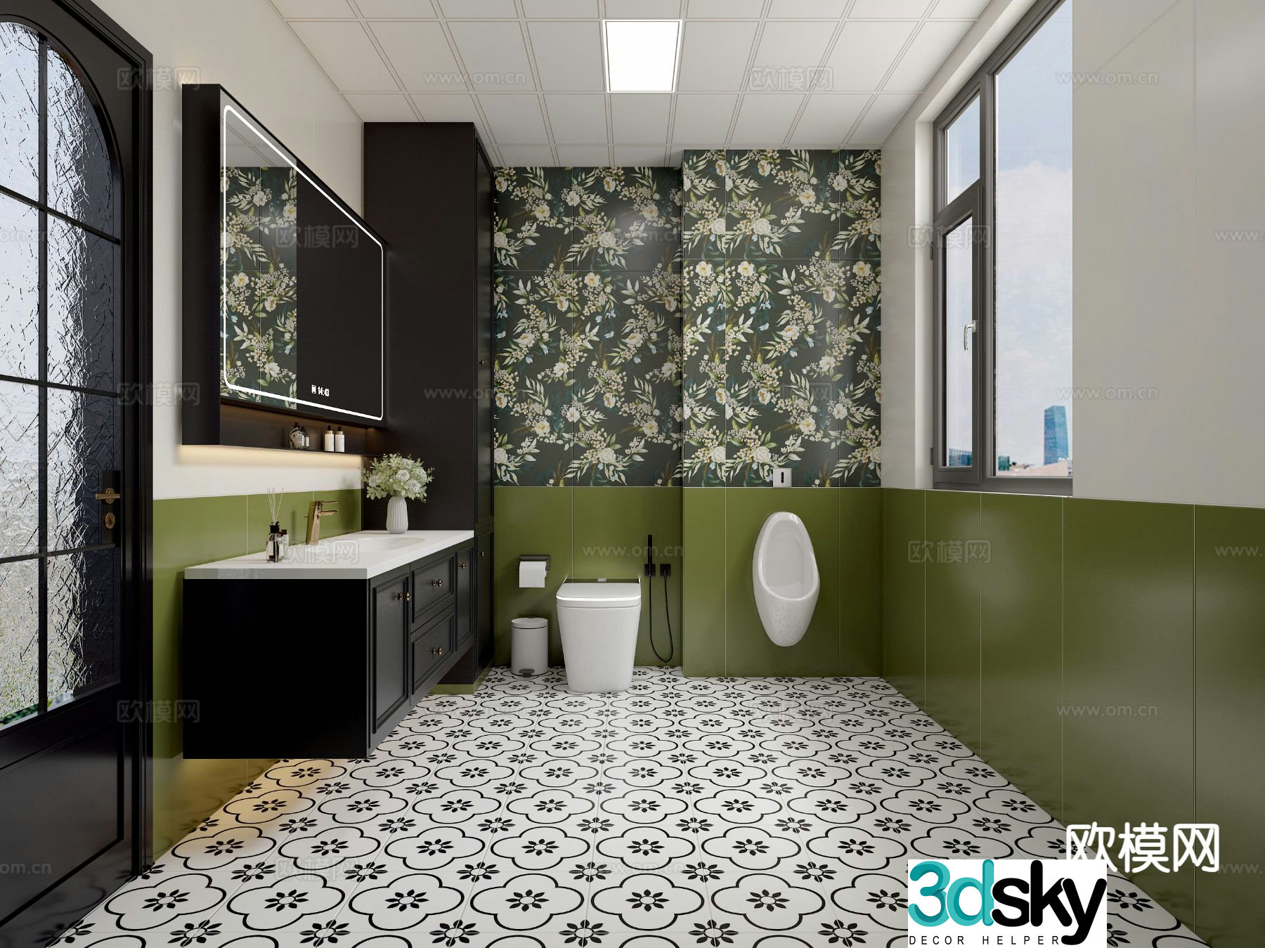 French bathroom bathroom 3d model
