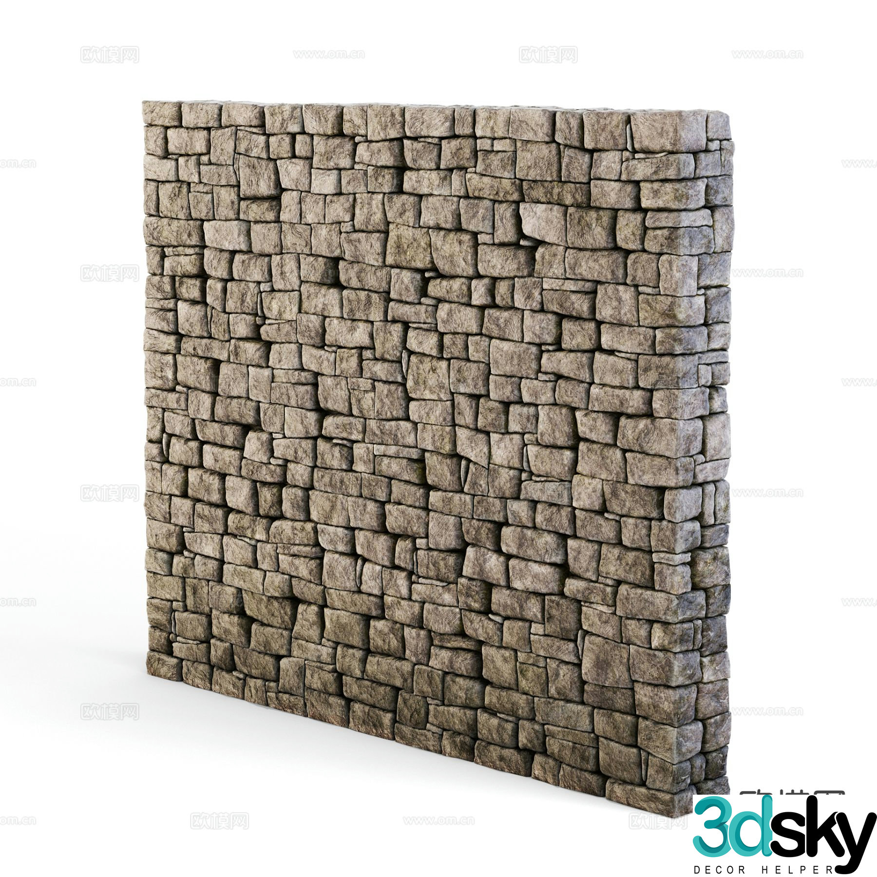 stone wall brick wall wall retro wall tiles stone wall 3d model