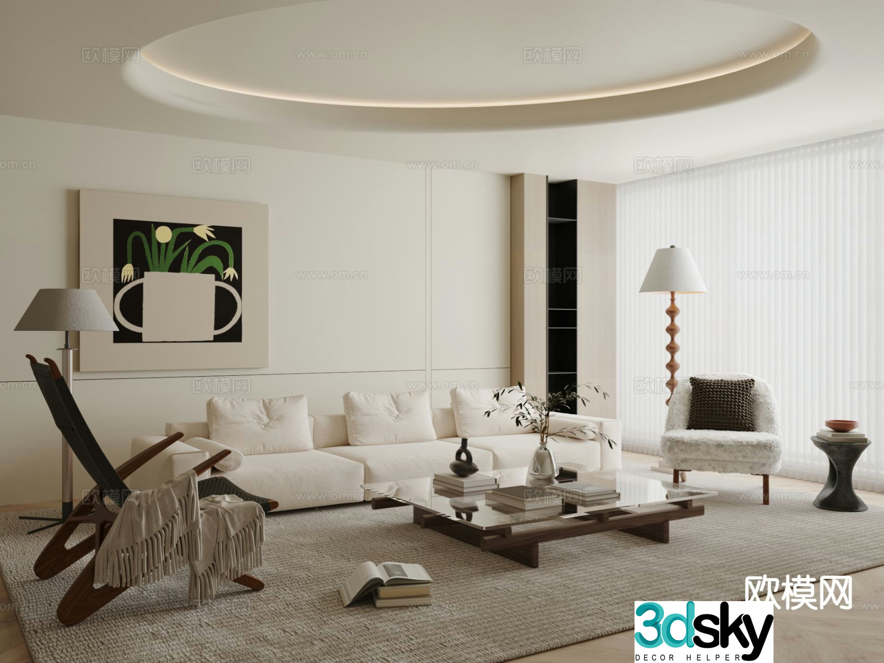 Wabi Sabi modular sofa 3d model