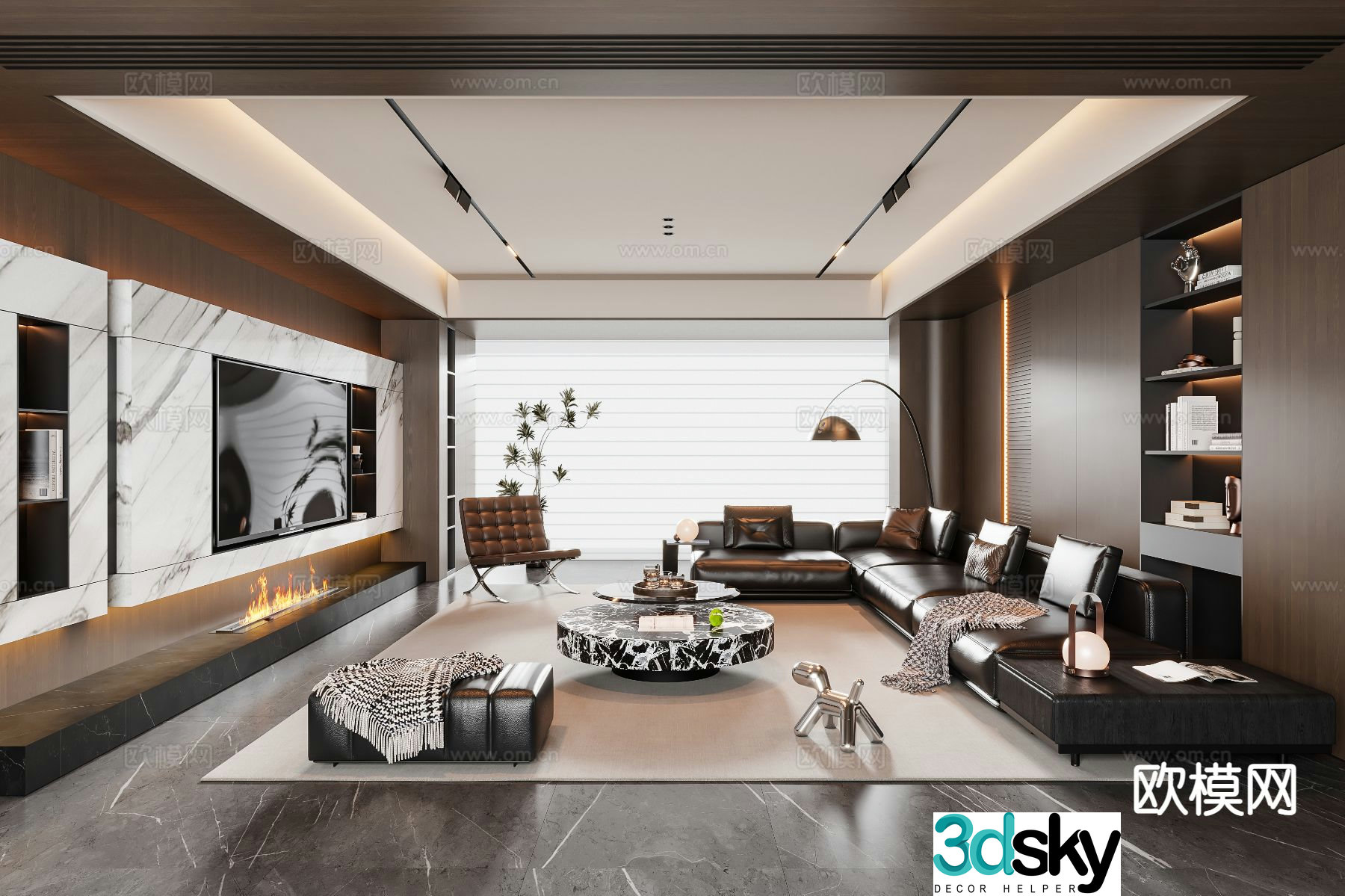 Italian living room 3d model
