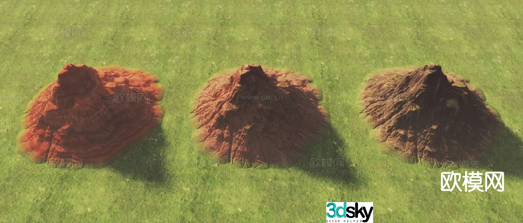 mountain range peak 3d model