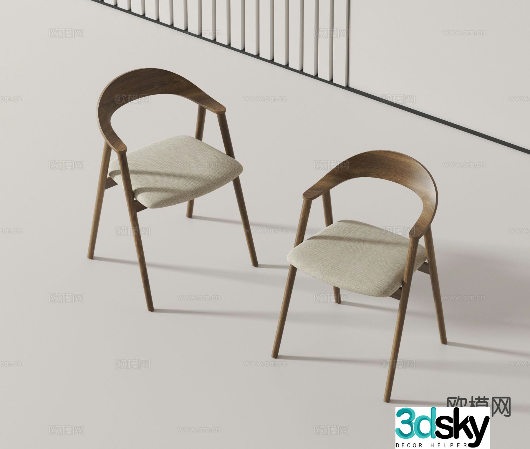 Modern single chair 3d model