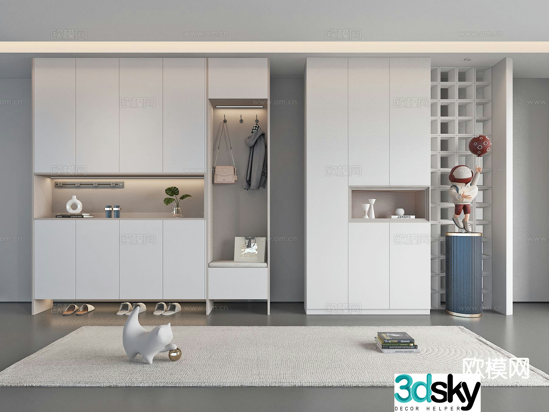 Entry shoe cabinet Entrance shoe cabinet 3D model