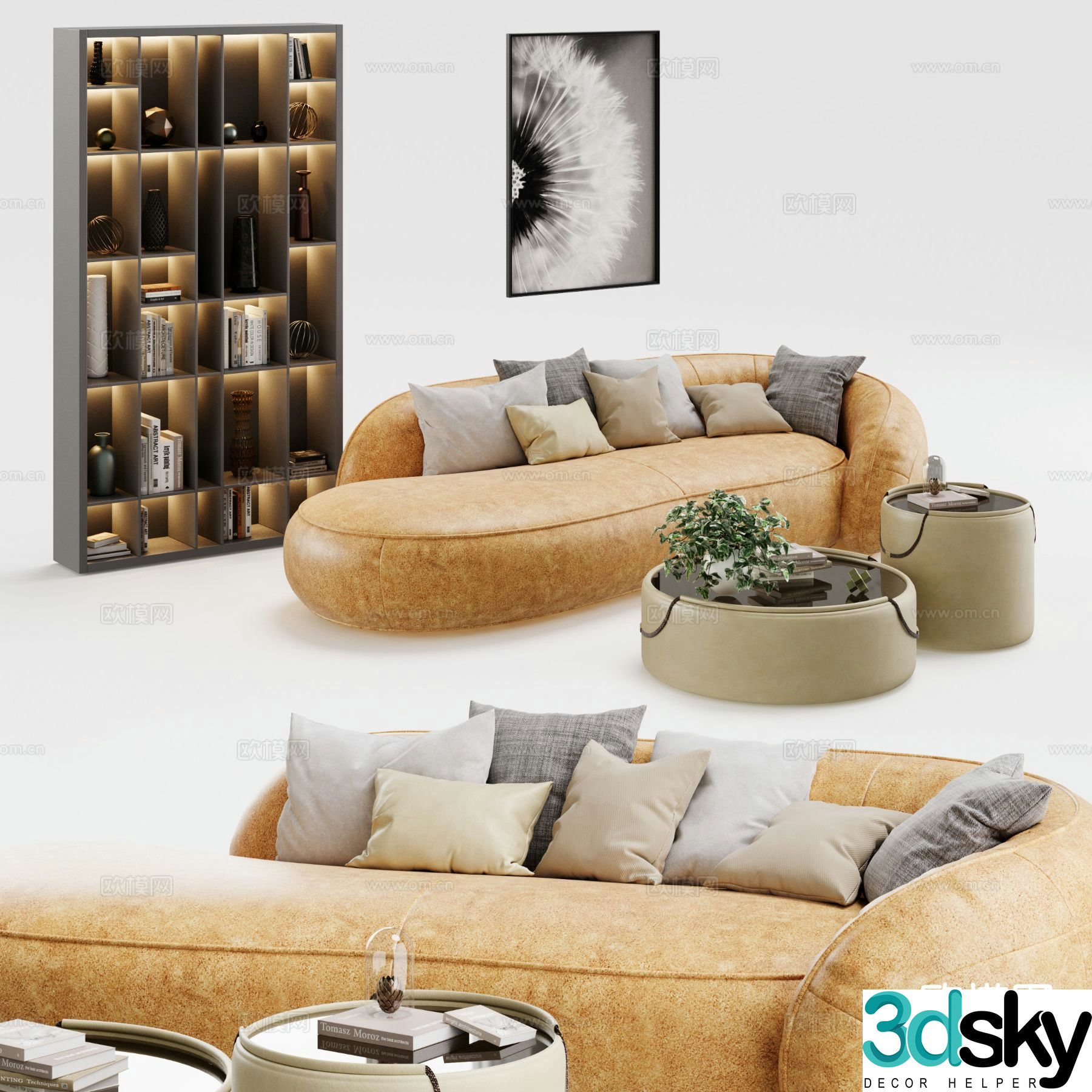 Modern sectional sofa 3d model