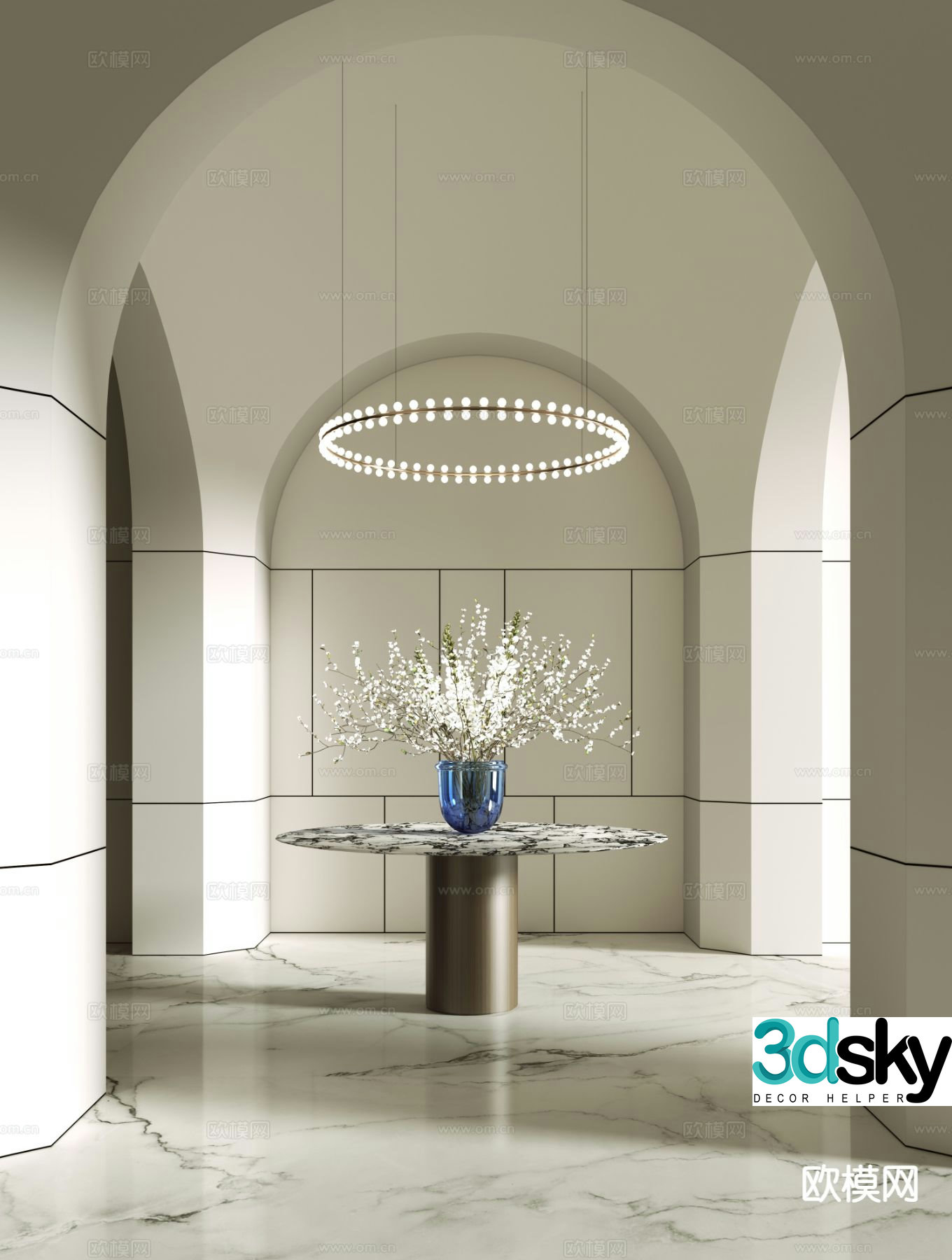 Modern entrance aisle front hall 3D model