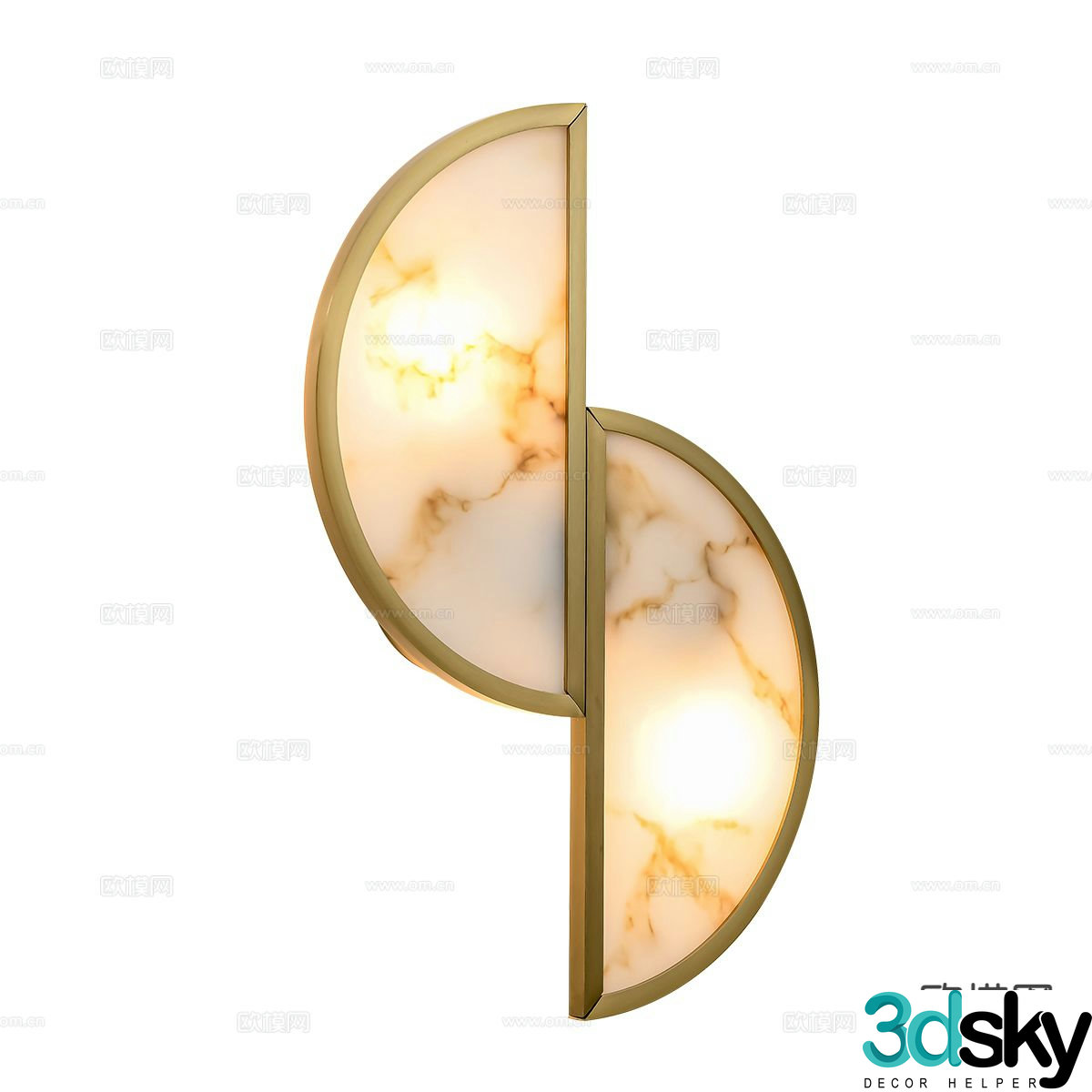 New Chinese style wall lamp 3d model