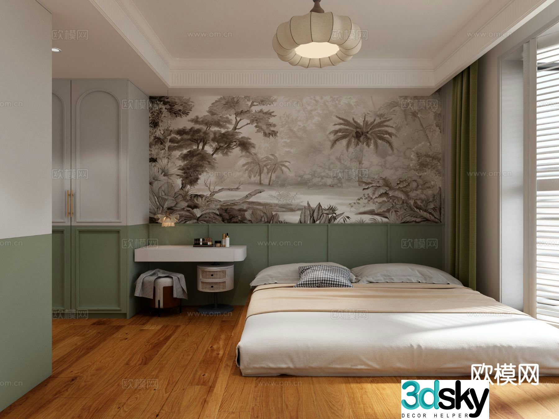 3d model of tatami bedroom and second bedroom