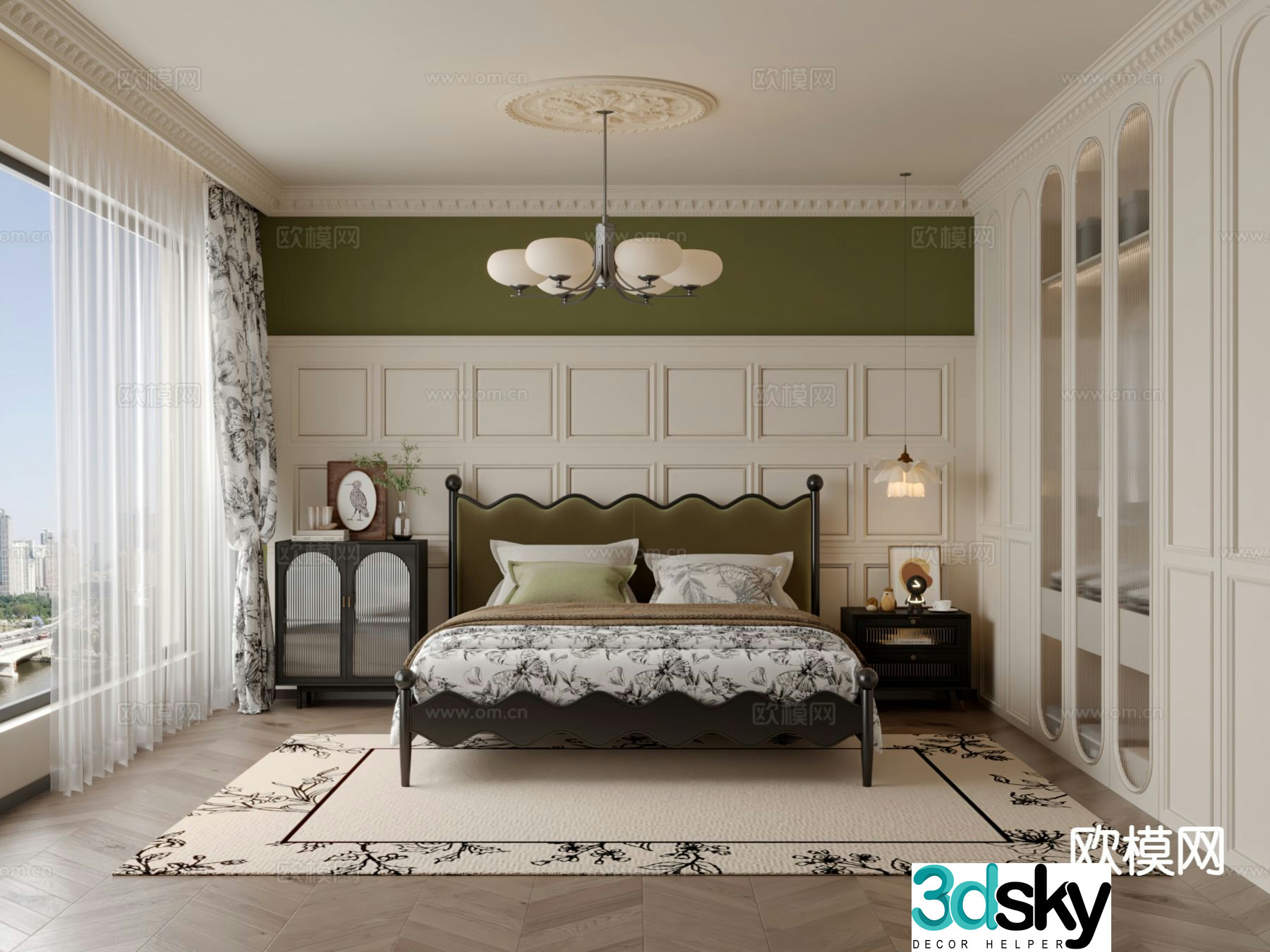 French bedroom master bedroom 3d model