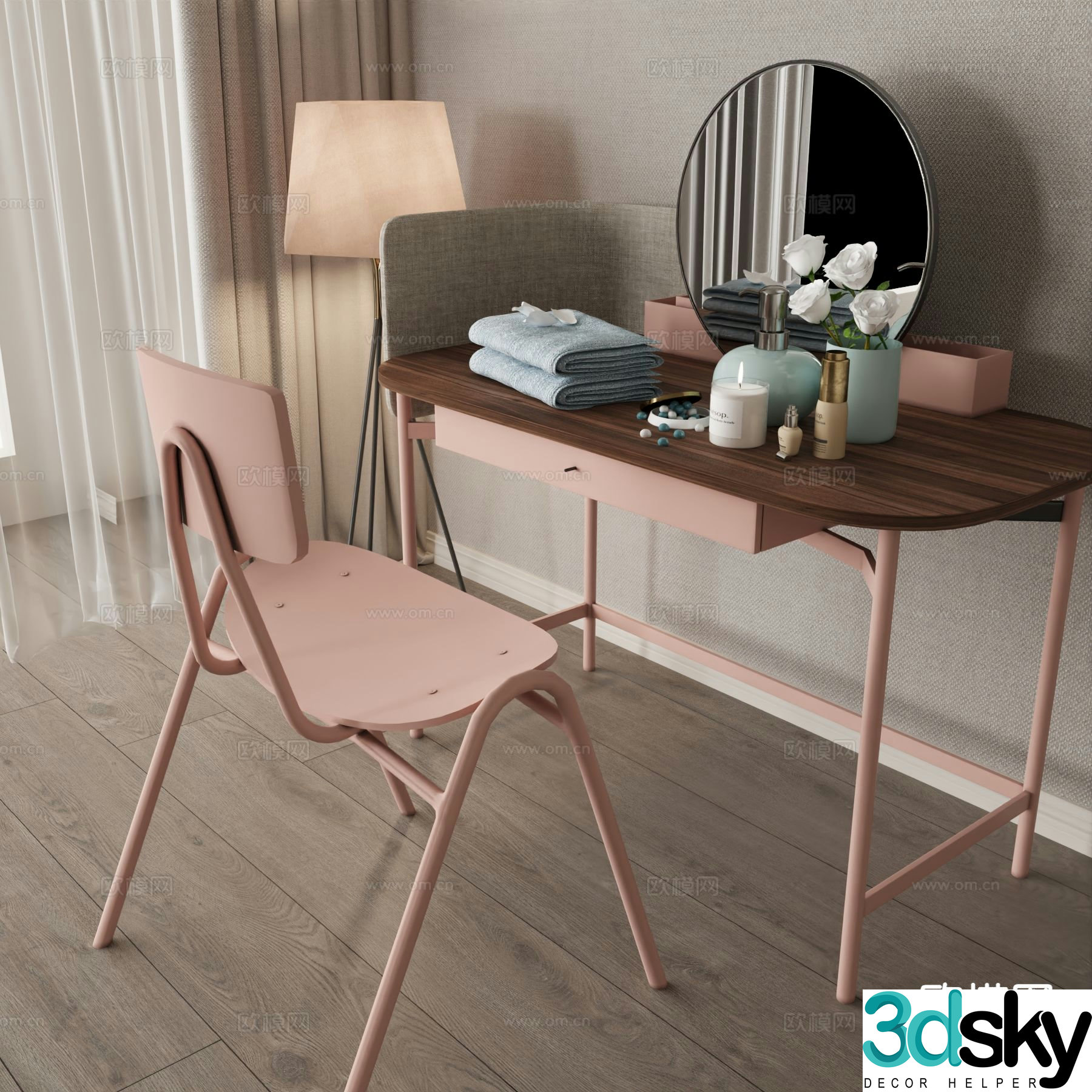 Modern dressing table 3d model