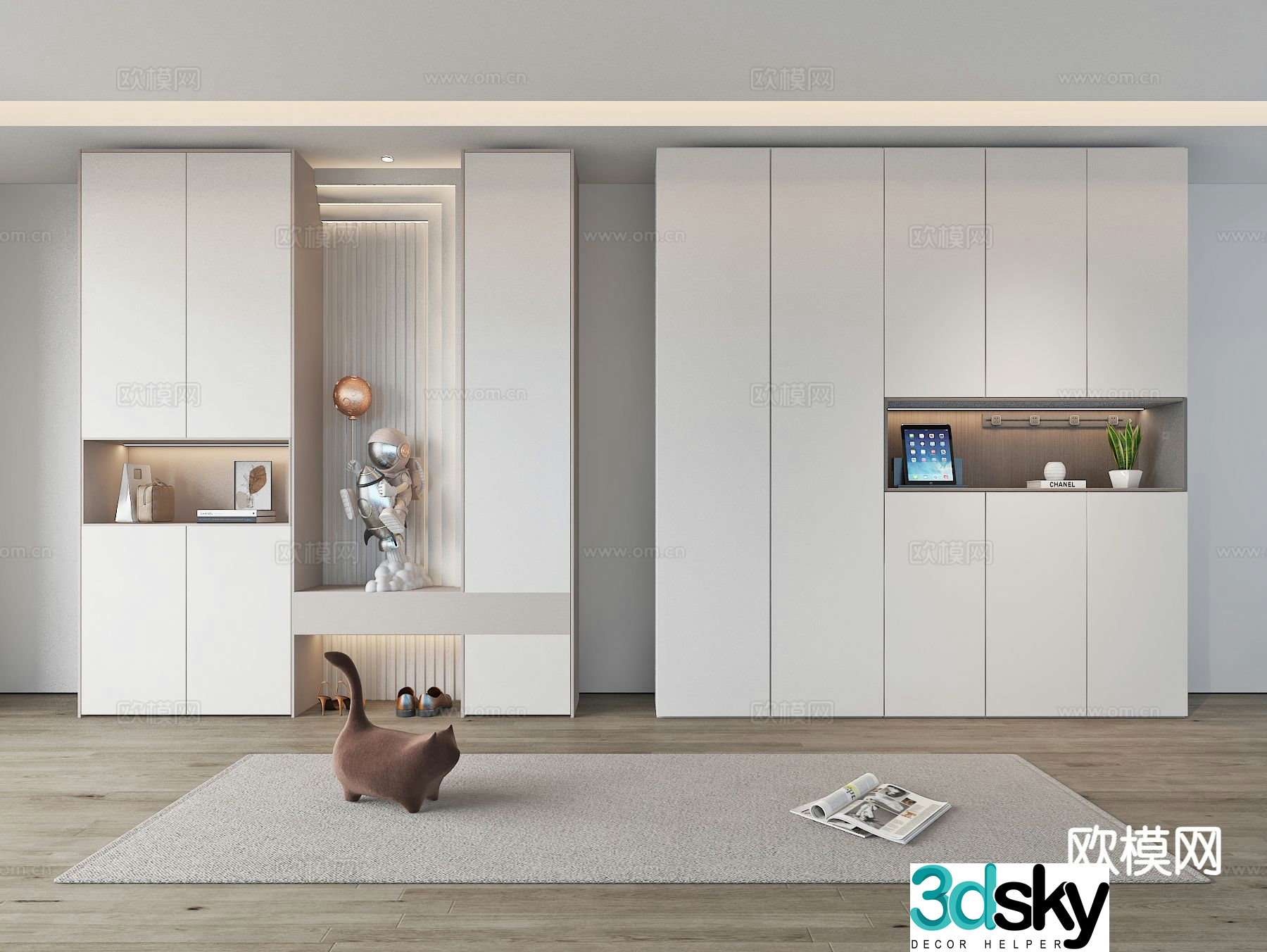 Entry shoe cabinet Entrance shoe cabinet 3D model
