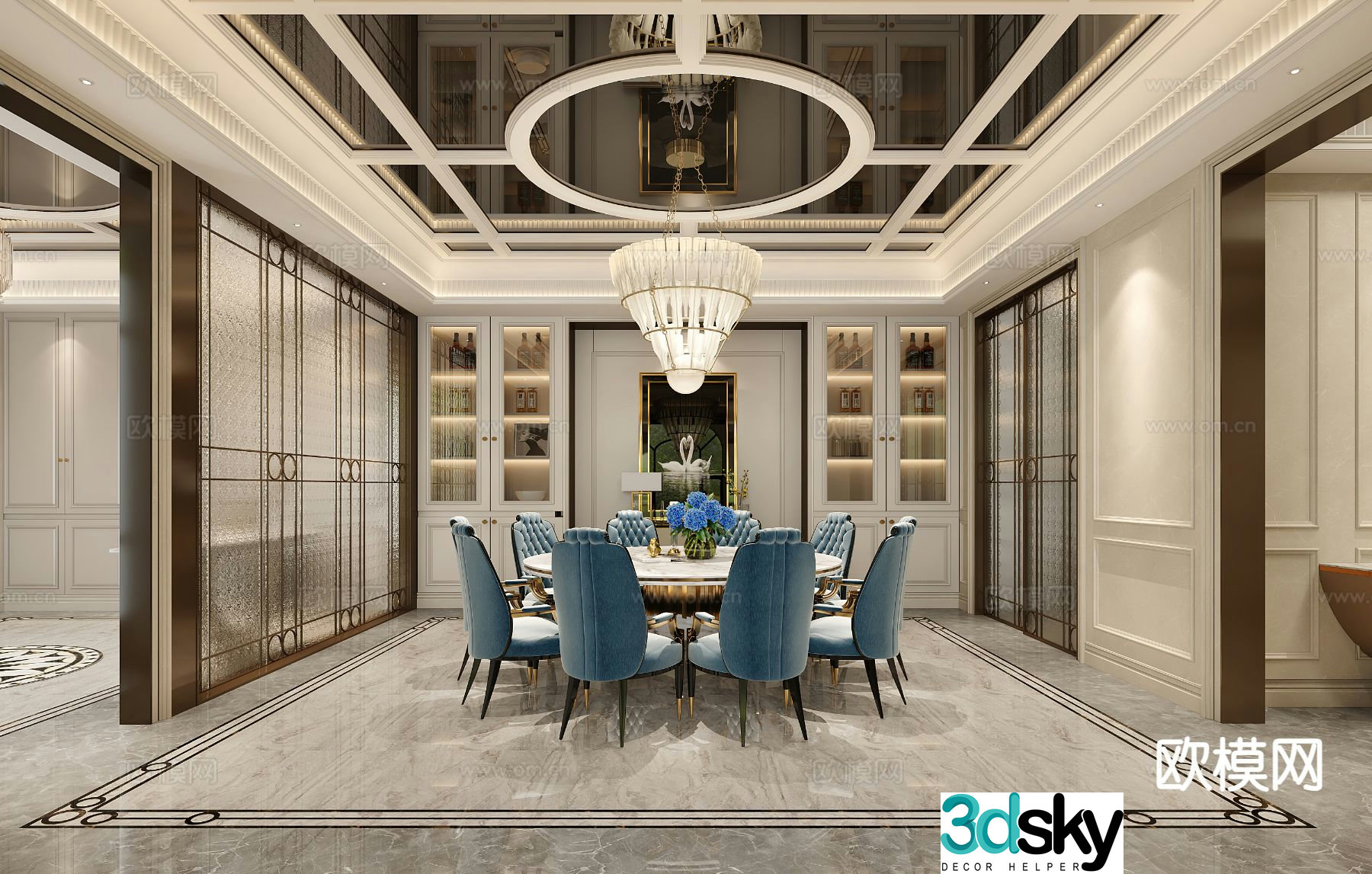 French restaurant 3d model