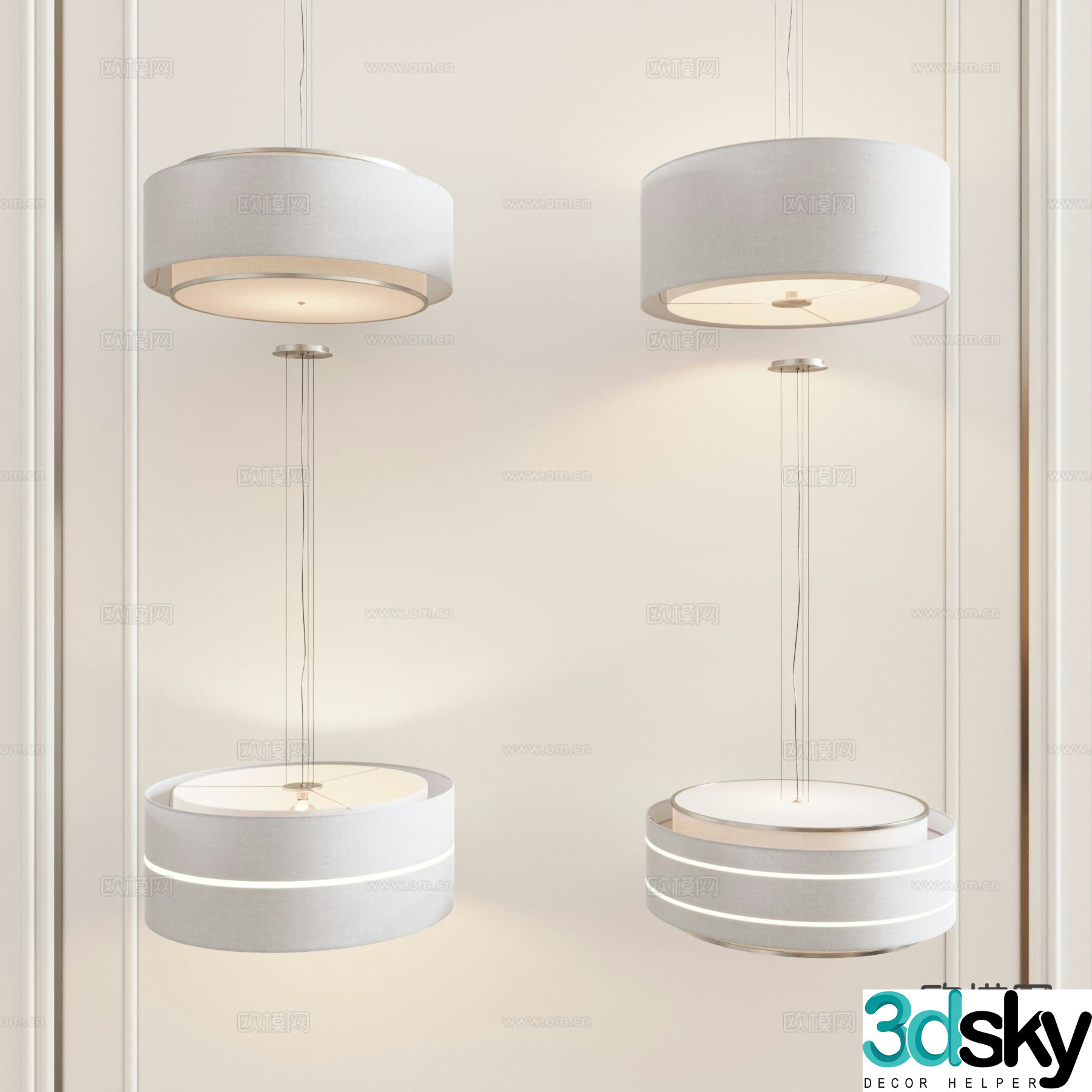 Modern creative chandelier 3d model