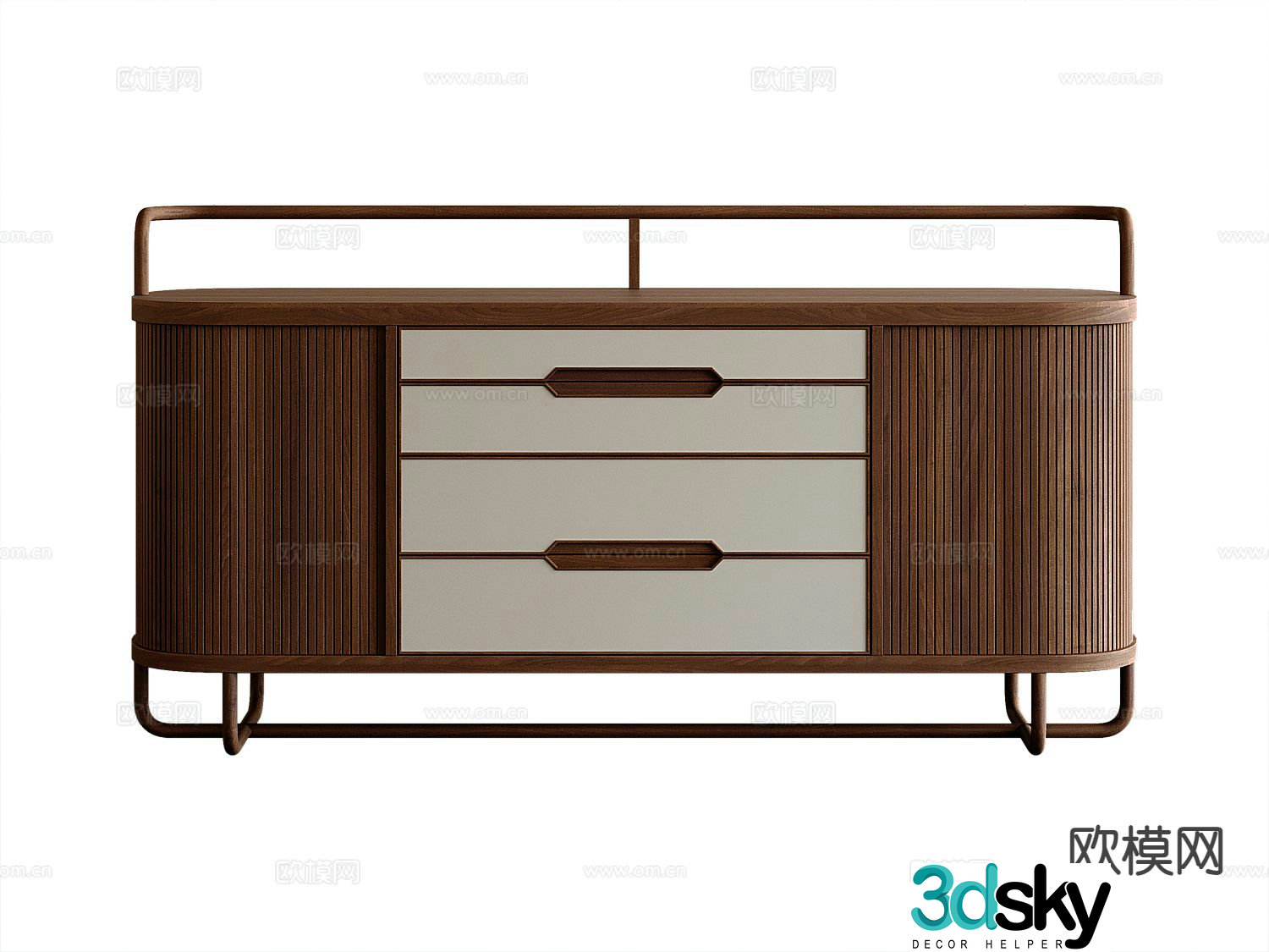 Modern side cabinet entrance cabinet 3d model