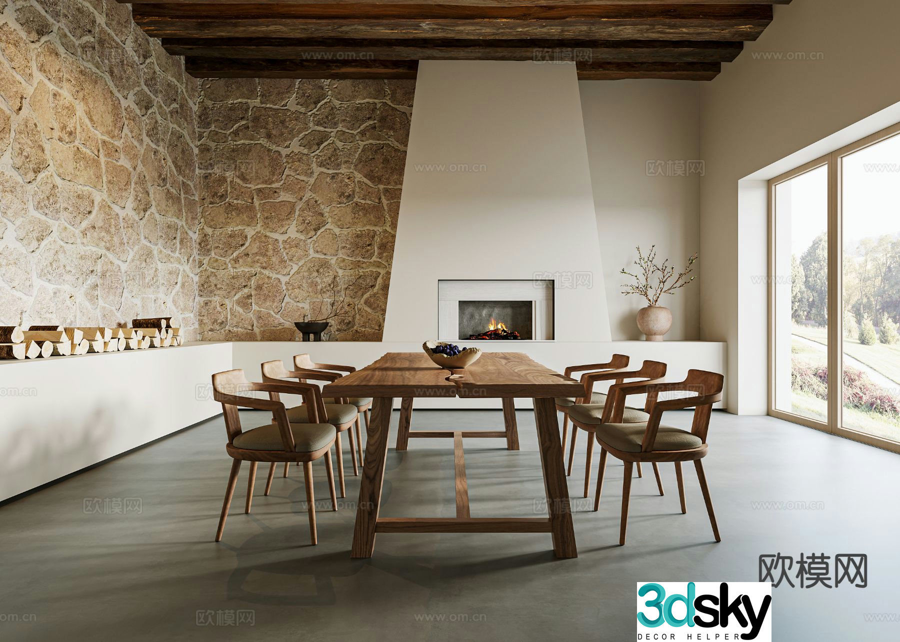 Wabi Sabi restaurant 3d model