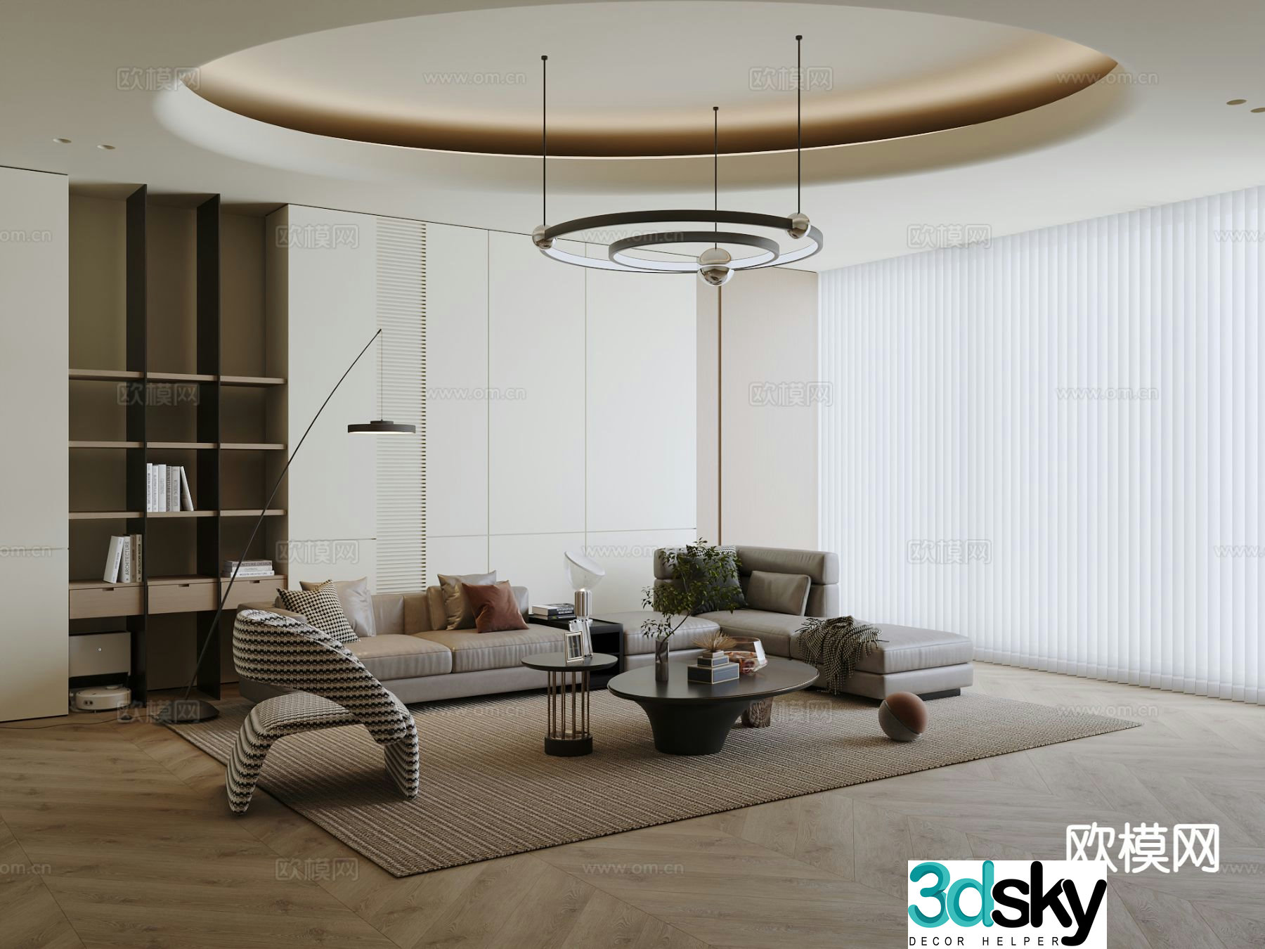 Modern modular sofa corner sofa 3d model