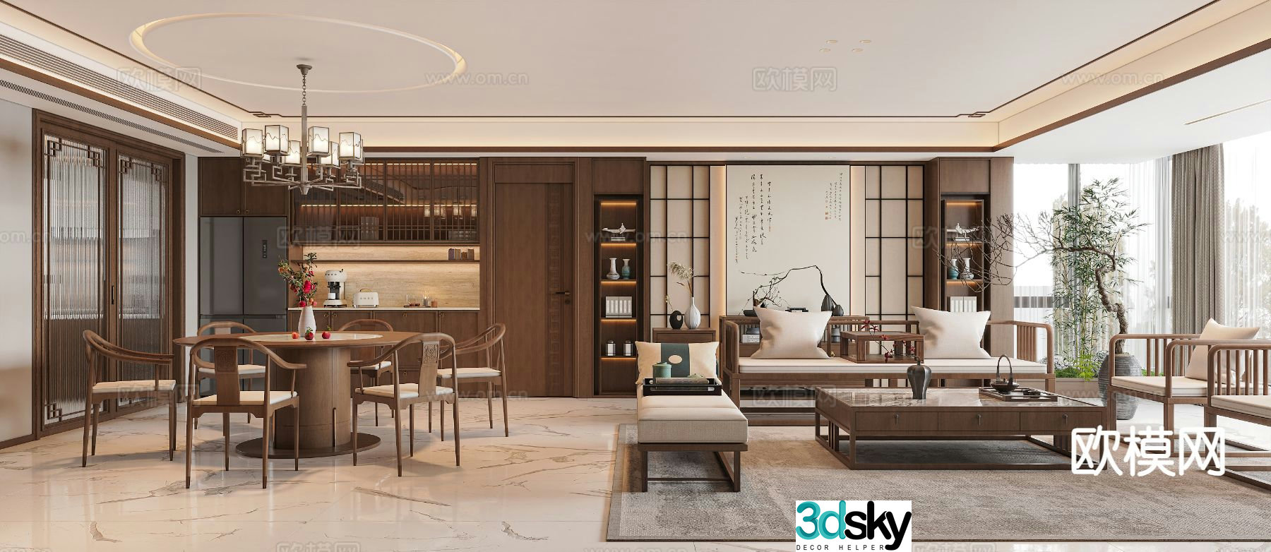 New Chinese restaurant 3D model
