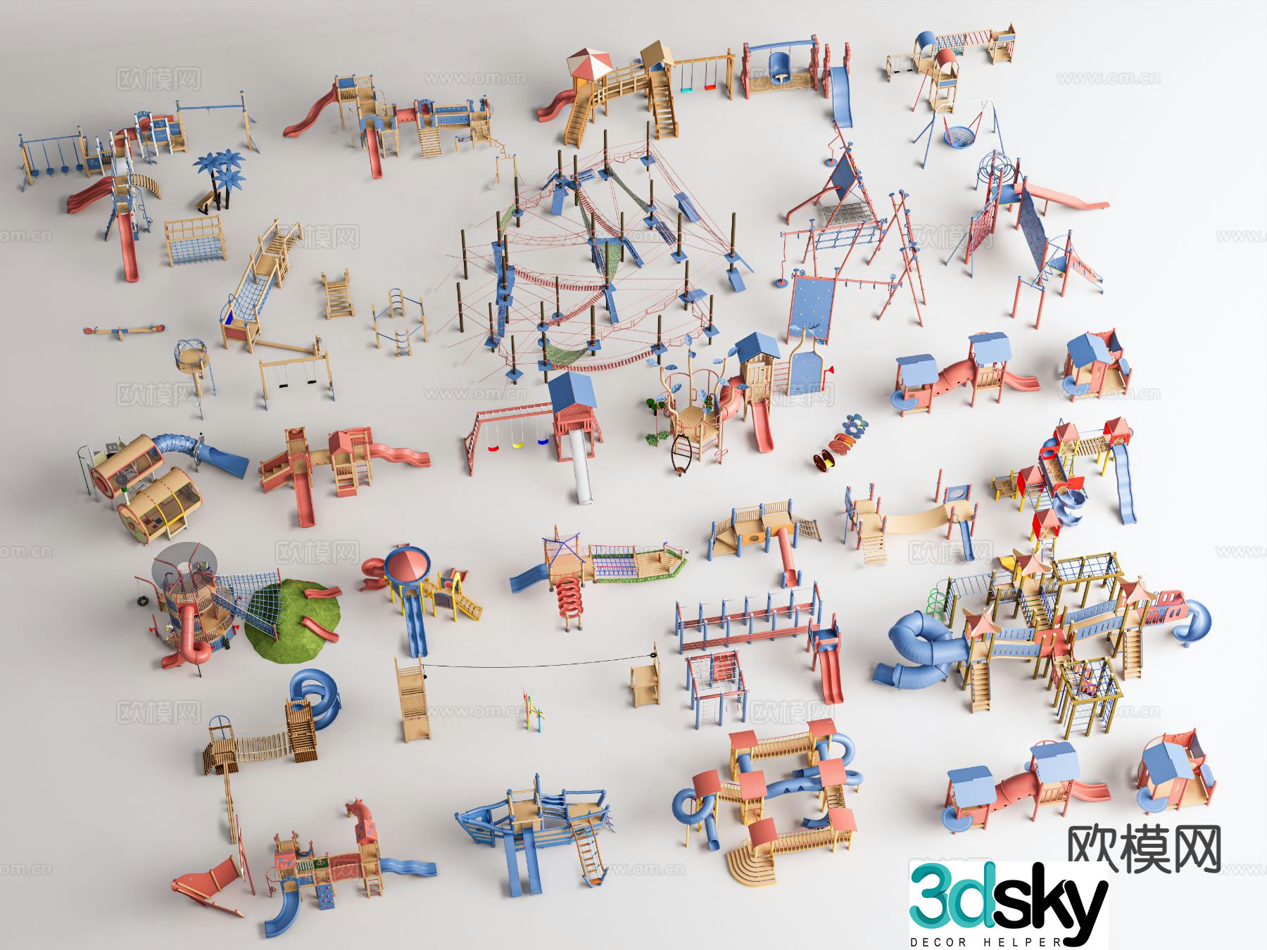 Children's amusement equipment, amusement equipment, park slide 3d model