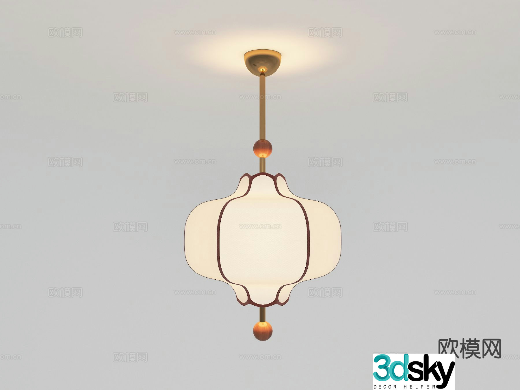 Medieval style chandelier 3d model