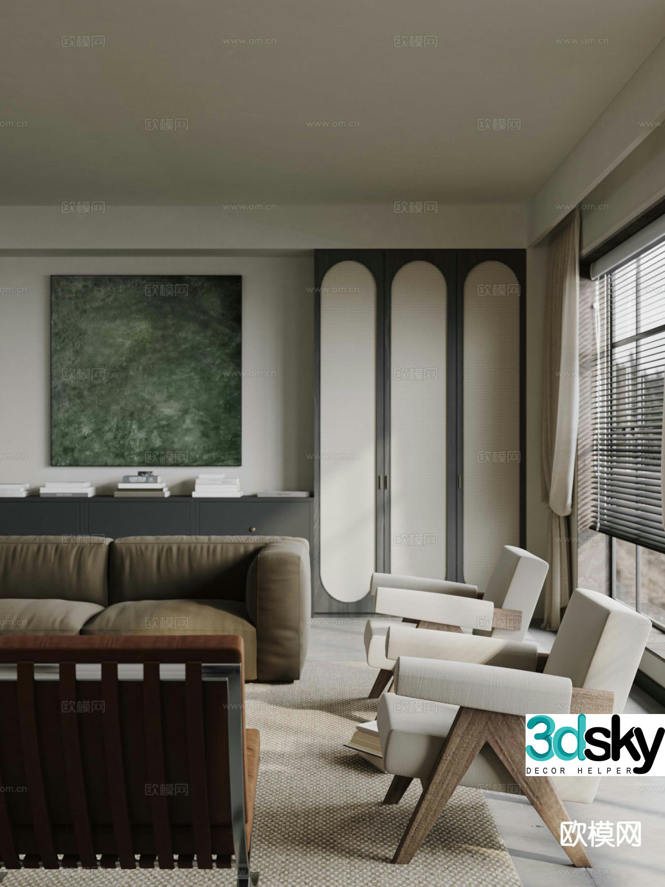 Modern sectional sofa 3d model