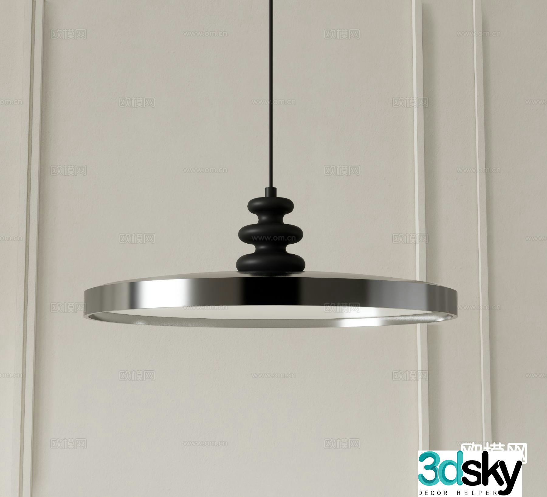 Modern bedside chandelier dining room chandelier 3d model